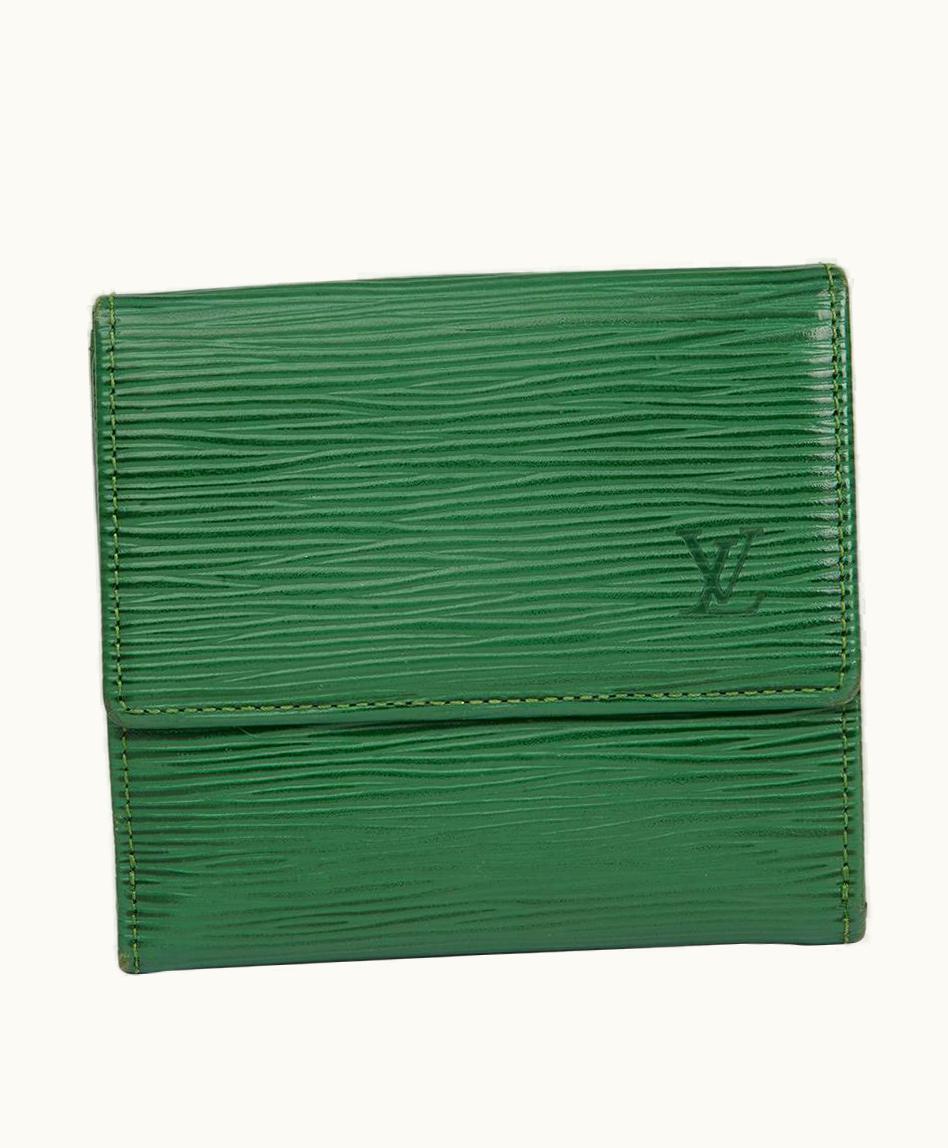 Louis Vuitton Borneo Green Epi Leather Vintage Elise Wallet 1992