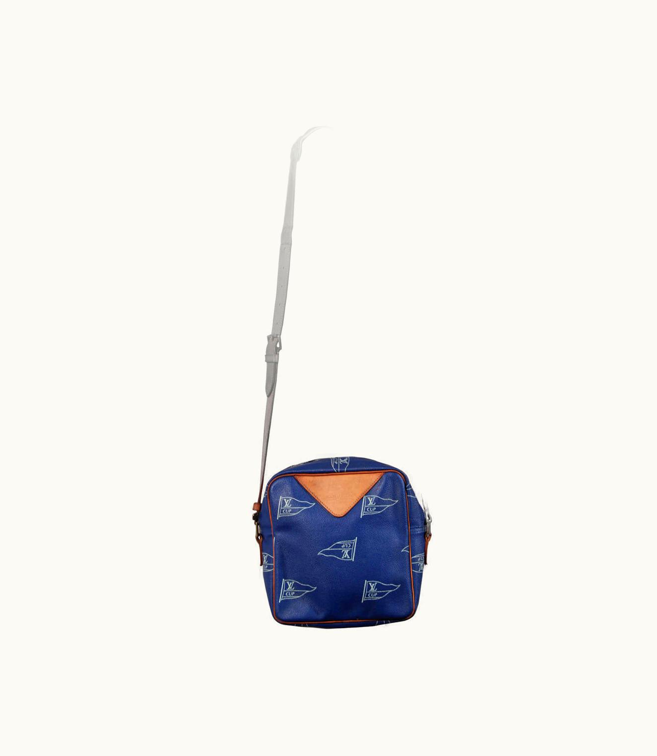 Louis Vuitton America Cup 1992 Blue Canvas Messenger Bag Limited Edition