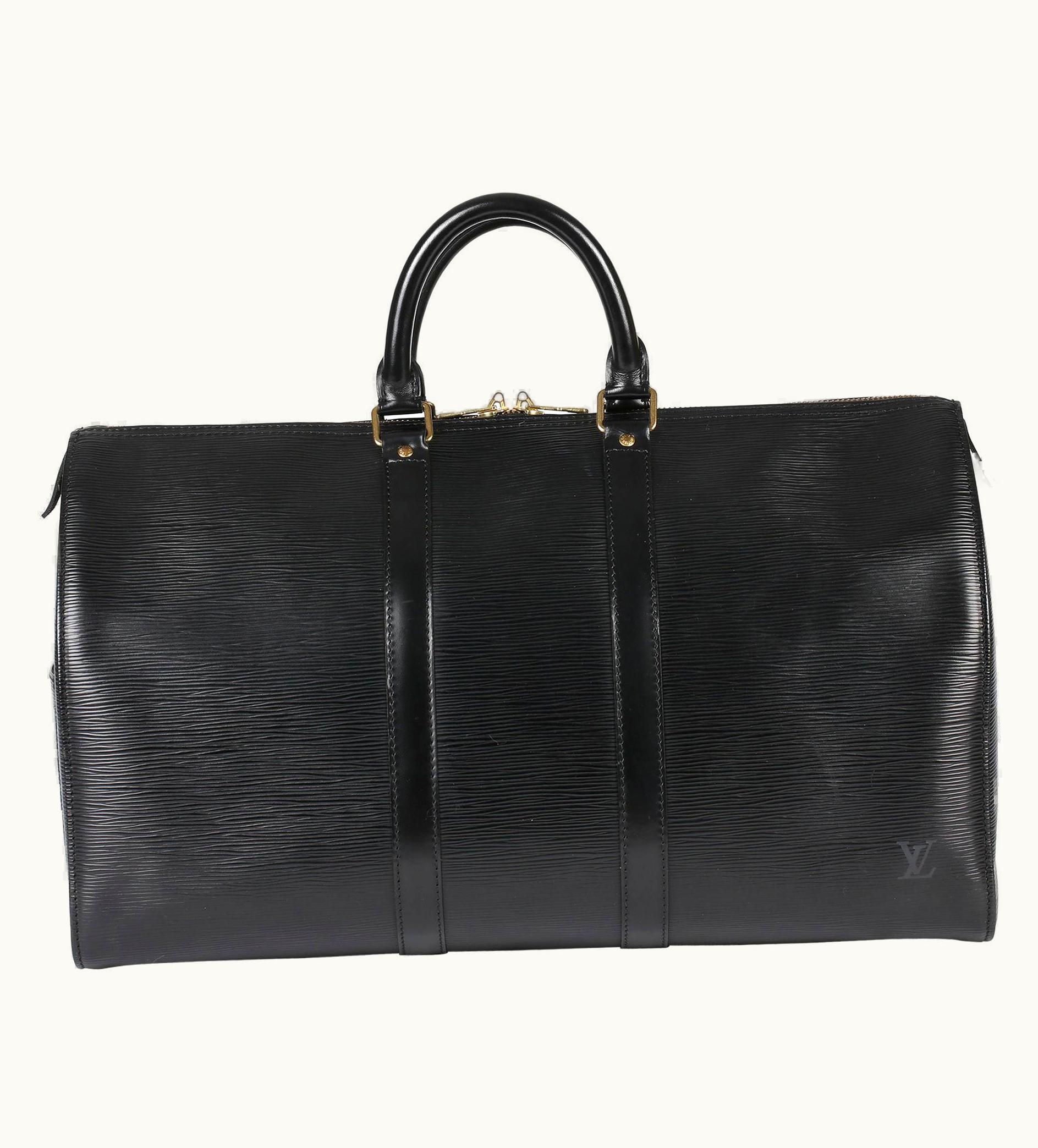 Louis Vuitton 1993 Louis Vuitton Black Epi Leather Keepall