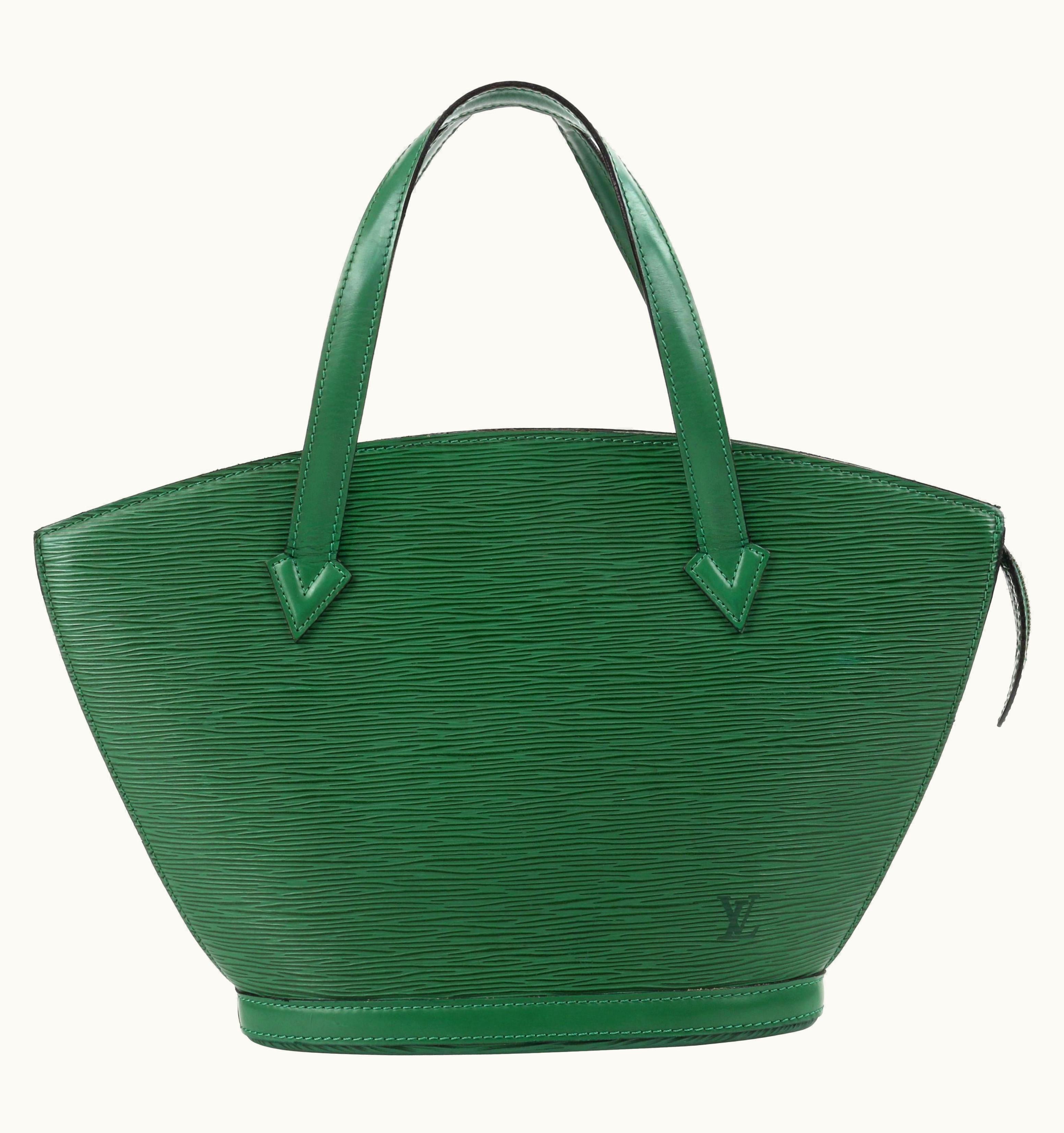 Louis Vuitton C.1993 "St. Jacques" Borneo Emerald Green Epi Leather Handbag