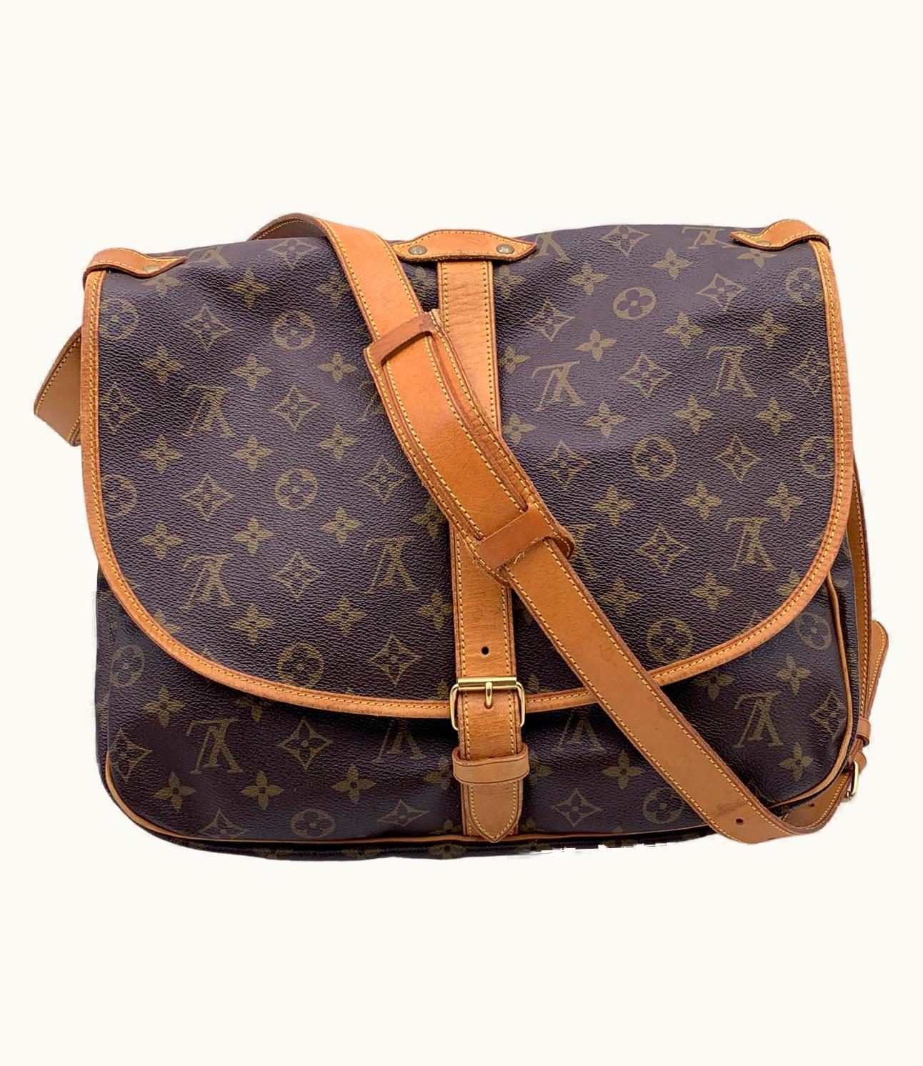Louis Vuitton Vintage Monogram Canvas Saumur 35 Crossbody Bag
