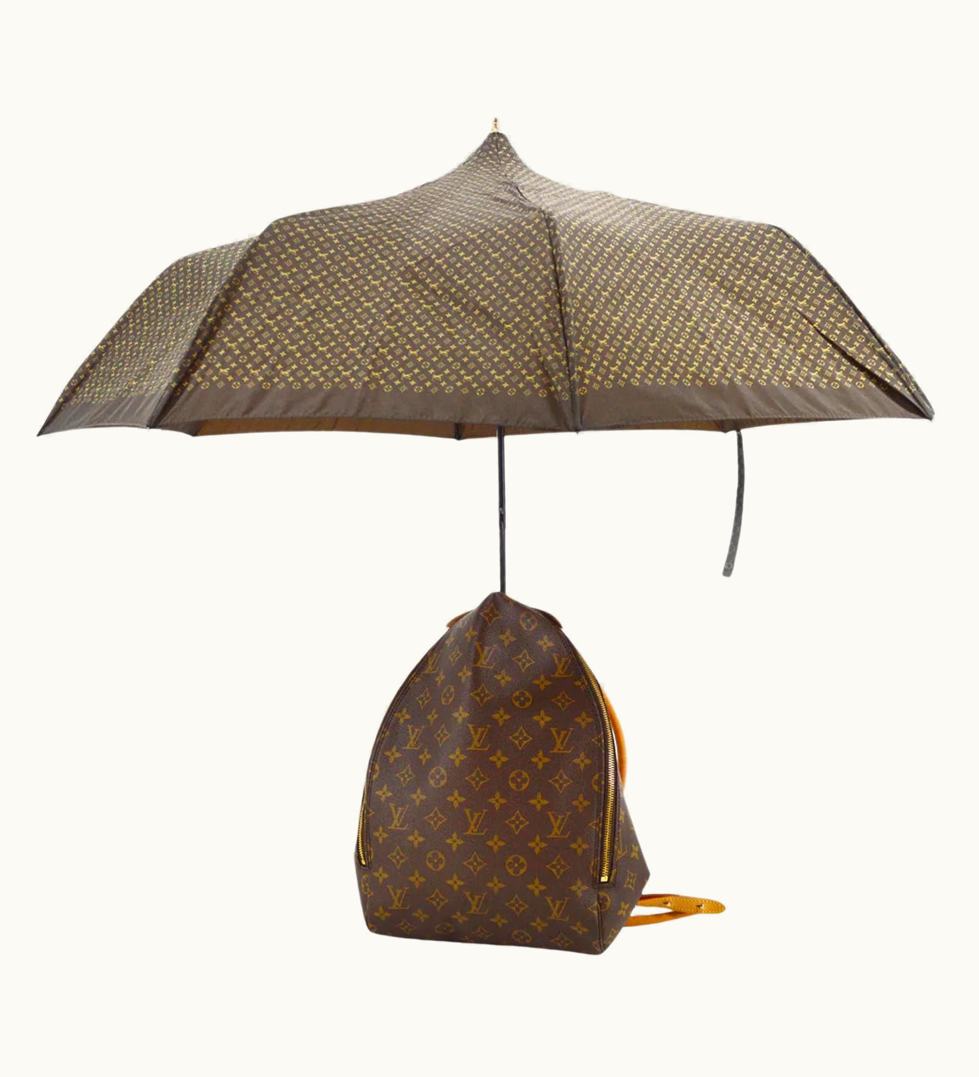 Louis Vuitton Monogram Canvas Logo Umbrella Backpack Shoulder Bag