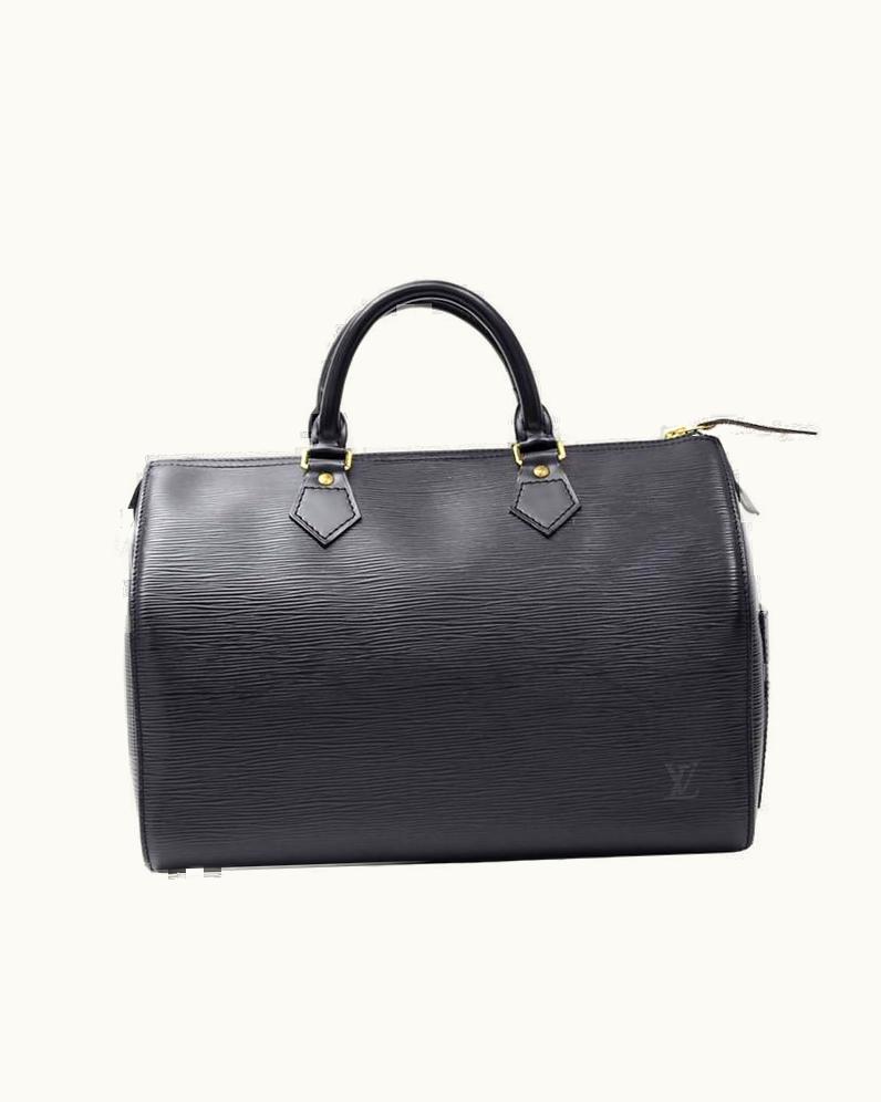 Louis Vuitton 1997 Louis Vuitton Black Epi Leather Speedy