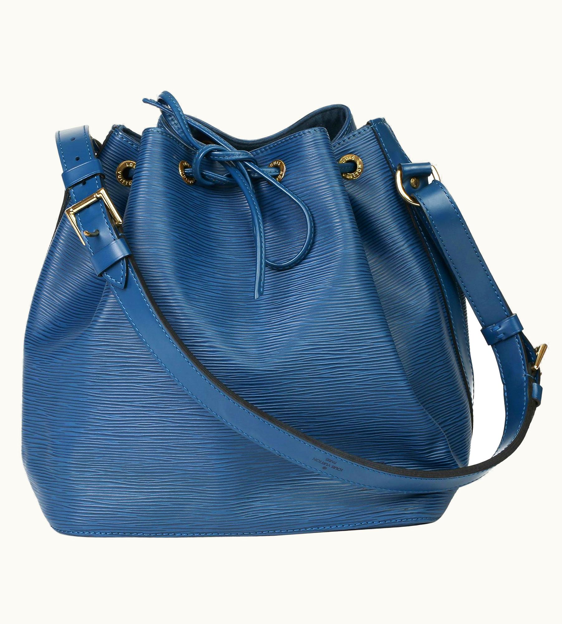Louis Vuitton 1997 Louis Vuitton Blue Epi Leather Vintage Petit Noé