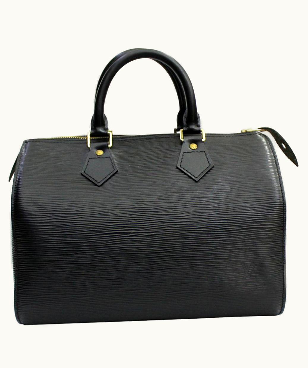 Louis Vuitton 1998 Louis Vuitton Black Epi Leather Speedy 25 Bag