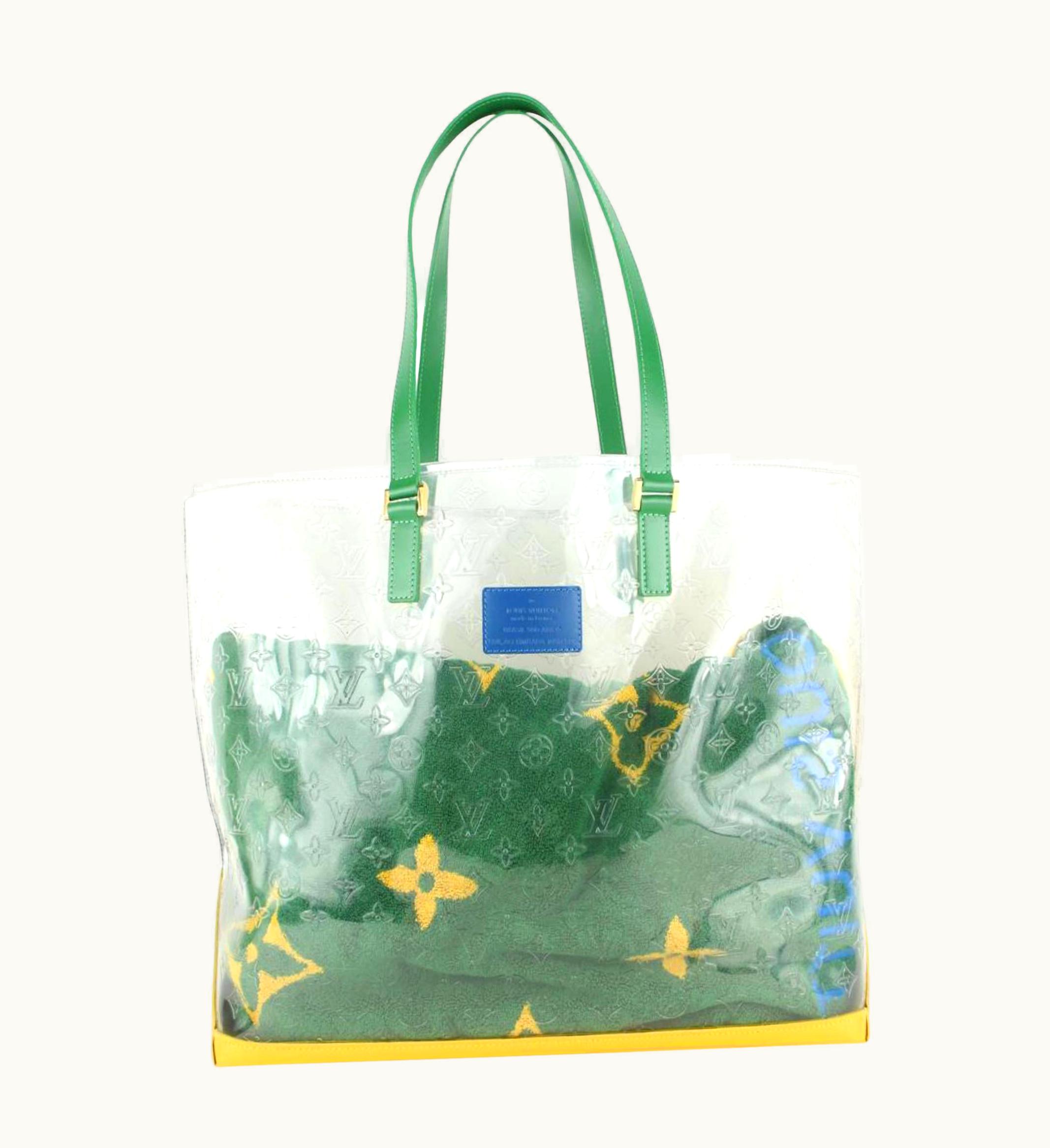 Louis Vuitton Ultra Rare 1999 Brazil 500th Anniversary Clear Cabas Tote 1jlv105