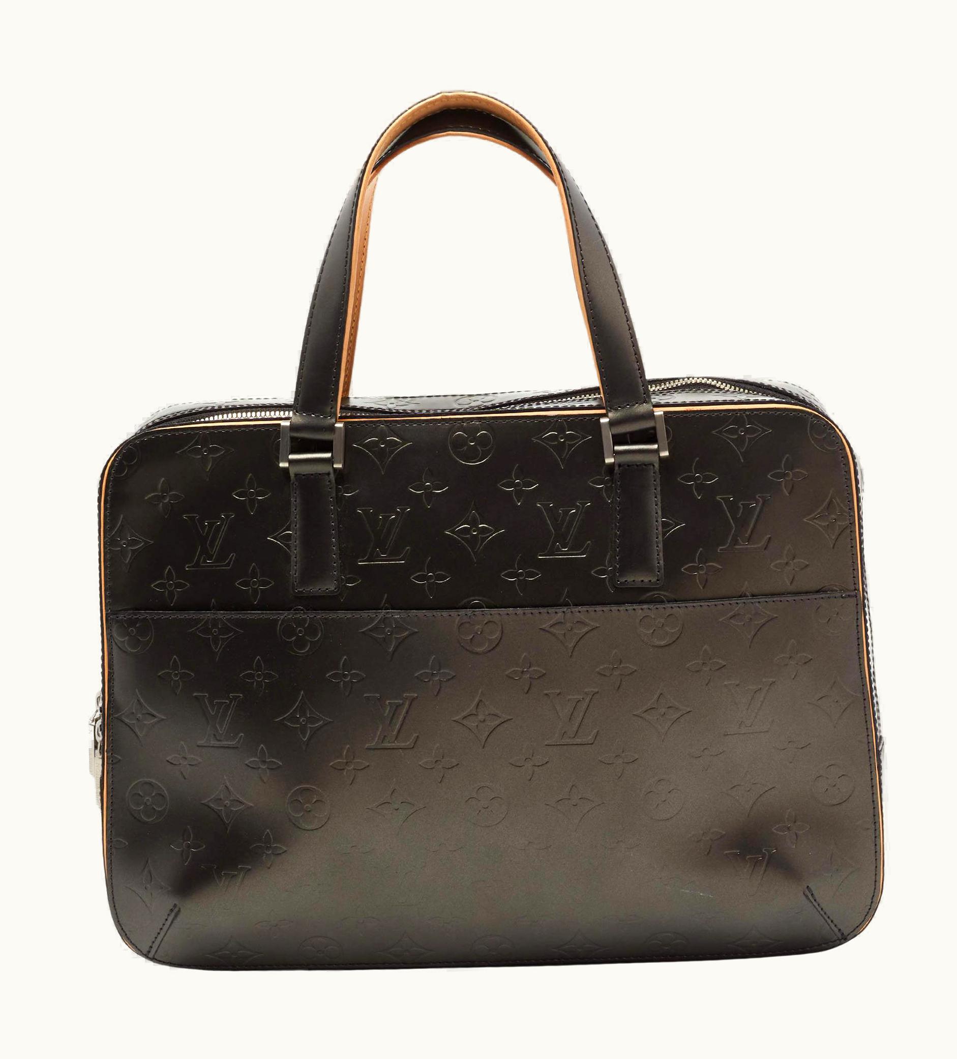 Louis Vuitton Metallic Black Monogram Empreinte Leather Mat Malden