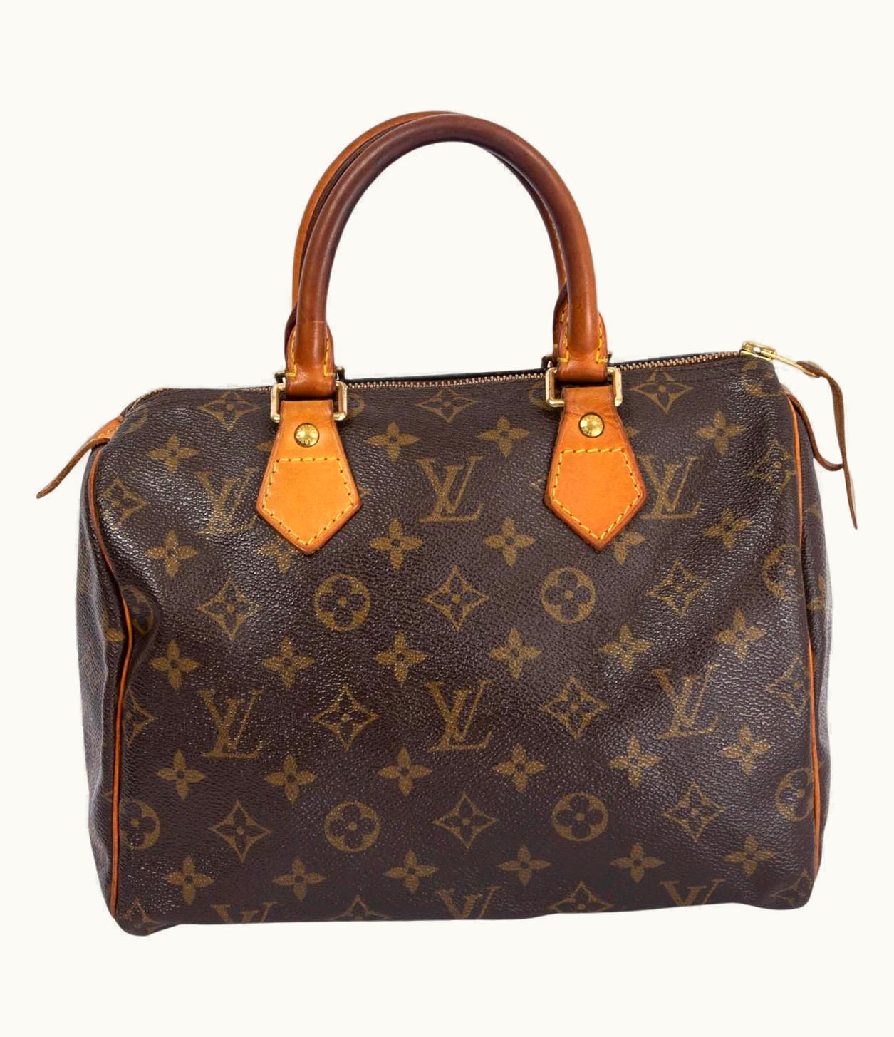 Louis Vuitton Dark Brown Monogram Canvas Speedy 25 Bag