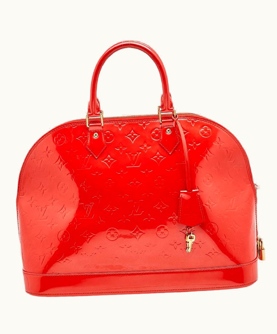 Louis Vuitton Orange Sunset Monogram Vernis Alma Gm Bag UZ0581852