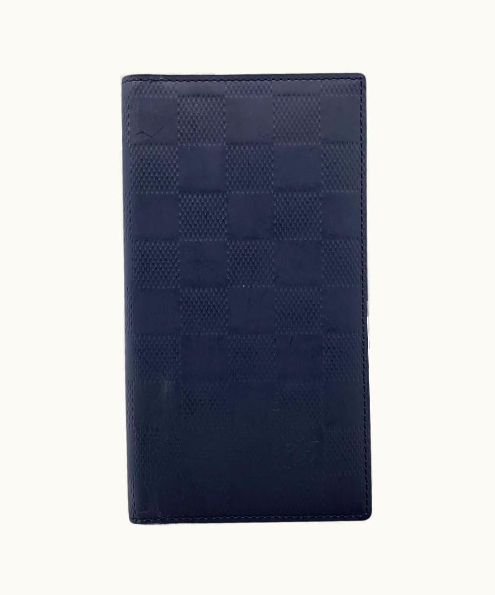 Louis Vuitton Black Damier Infini Leather Vertical Bifold Long Wallet