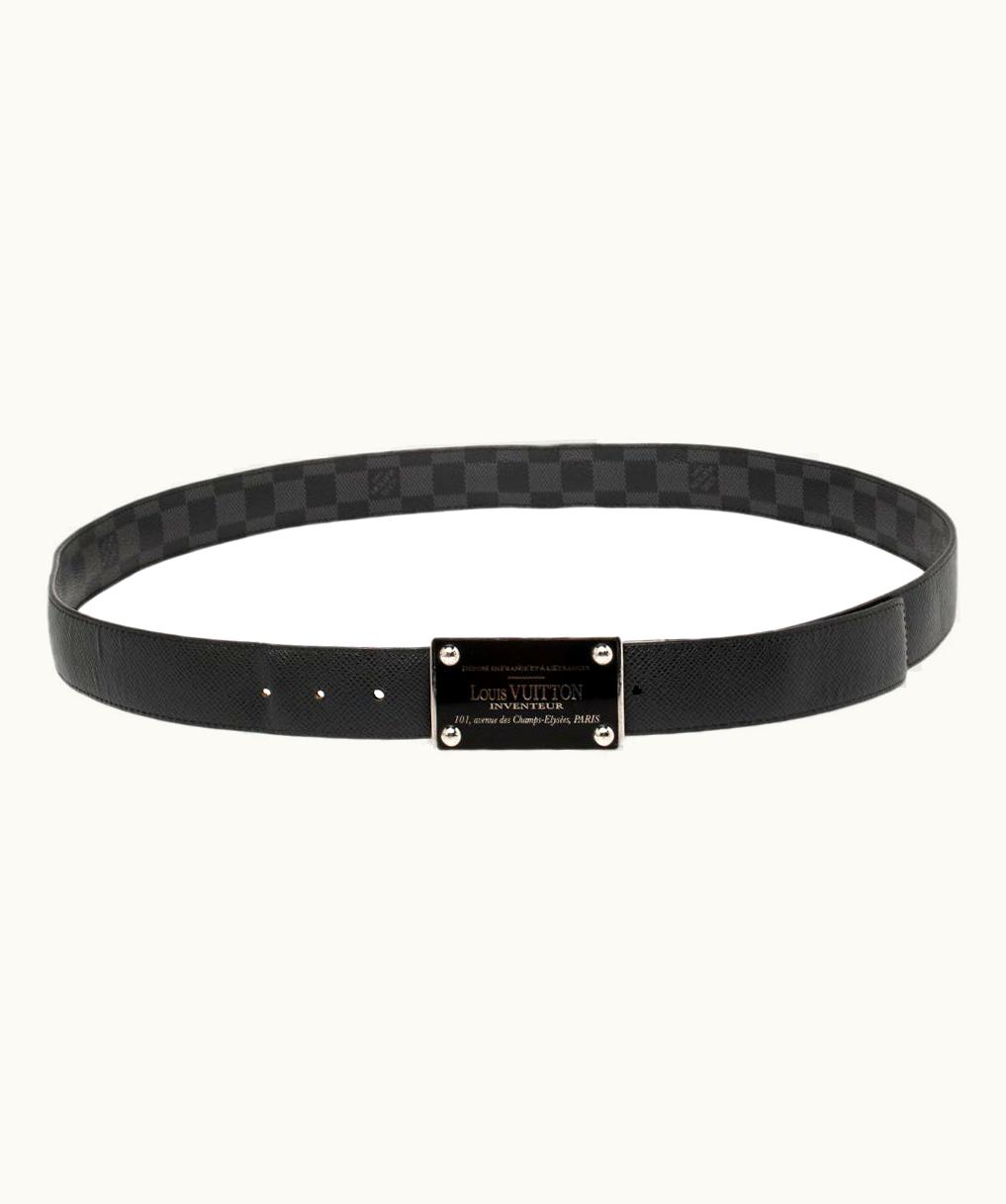 Louis Vuitton Damier Graphite Canvas Reversible Inventeur Belt 120 Cm