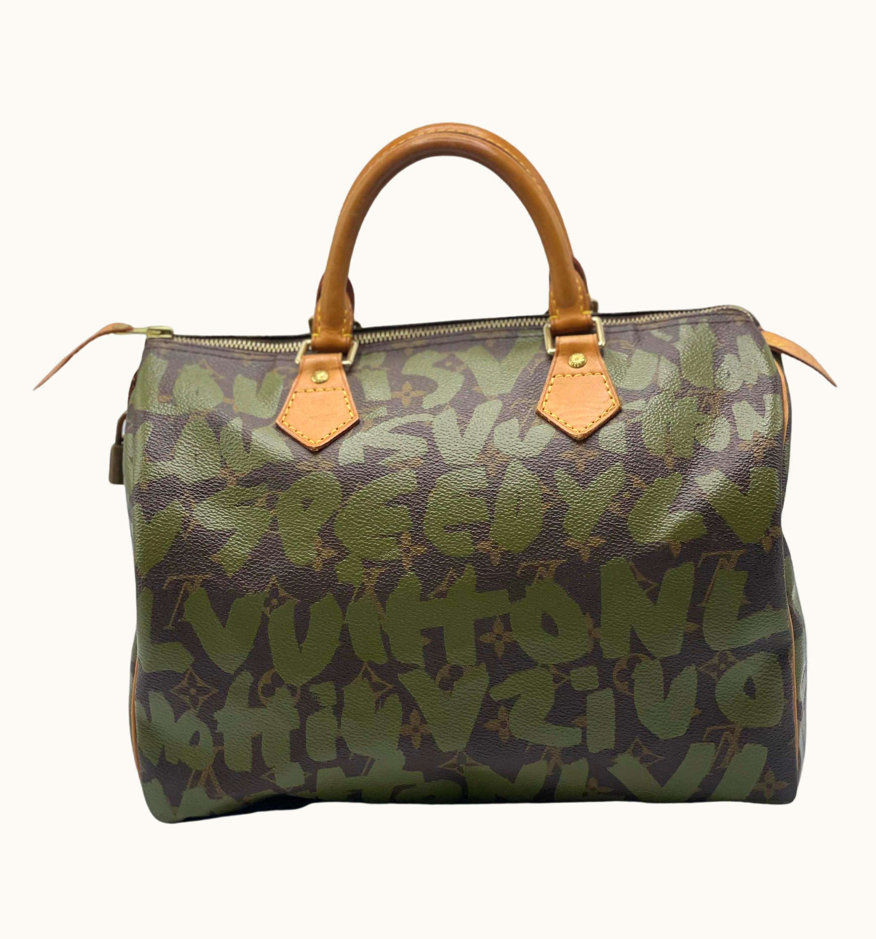Louis Vuitton Limited Edition Louis Vuitton Stephen Sprouse Green Graffiti Speedy