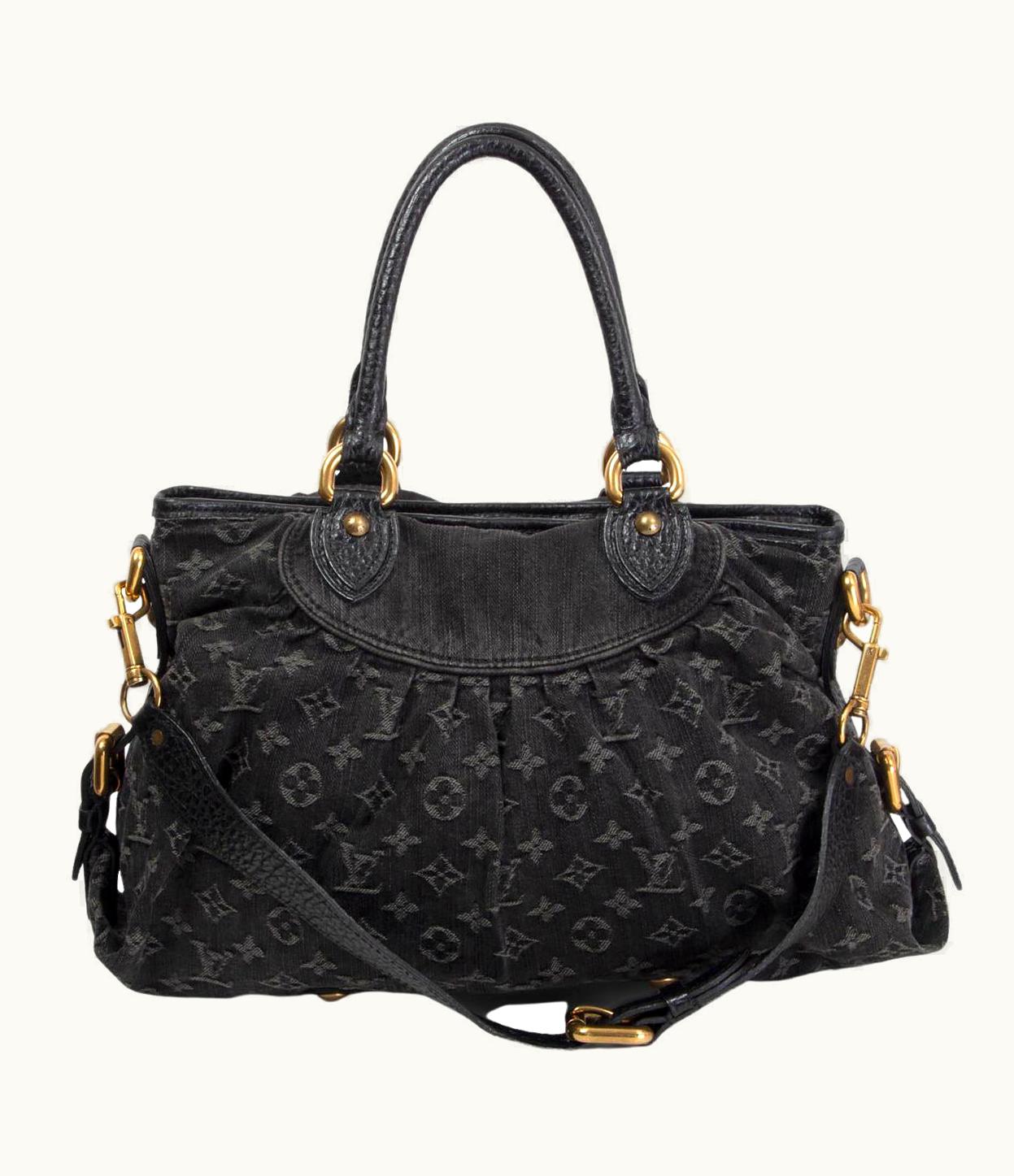 Louis Vuitton Black Monogram Denim Neo Cabby mm Shoulder Bag