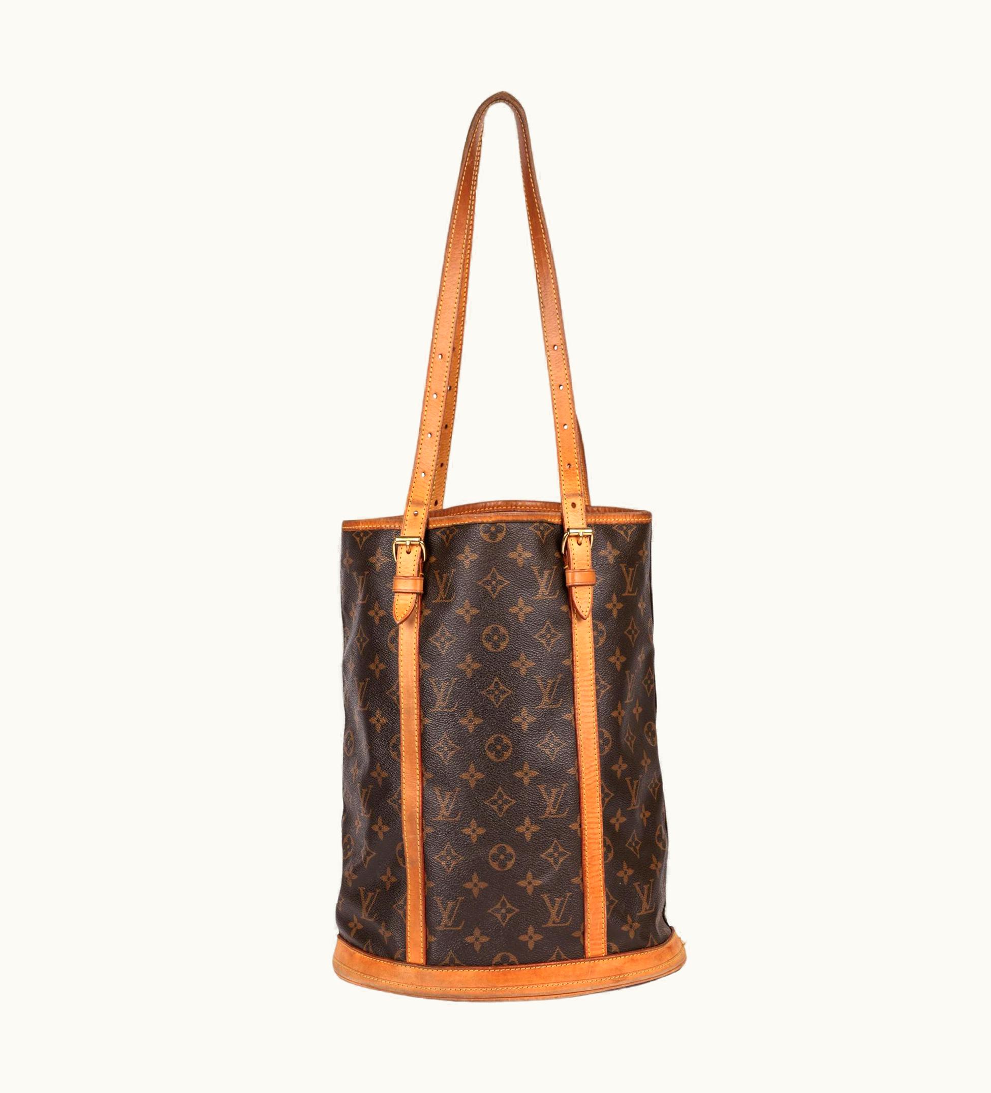 Louis Vuitton Brown Monogram Coated Canvas & Vachetta Leather Bucket Bag
