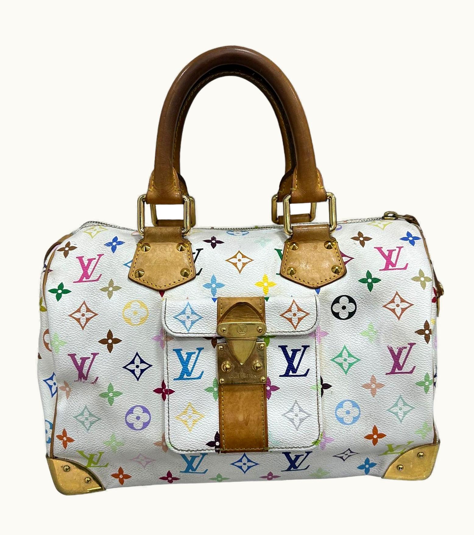 Louis Vuitton Speedy 30 Takashi Murakami Limited Edition Top Handle Bag