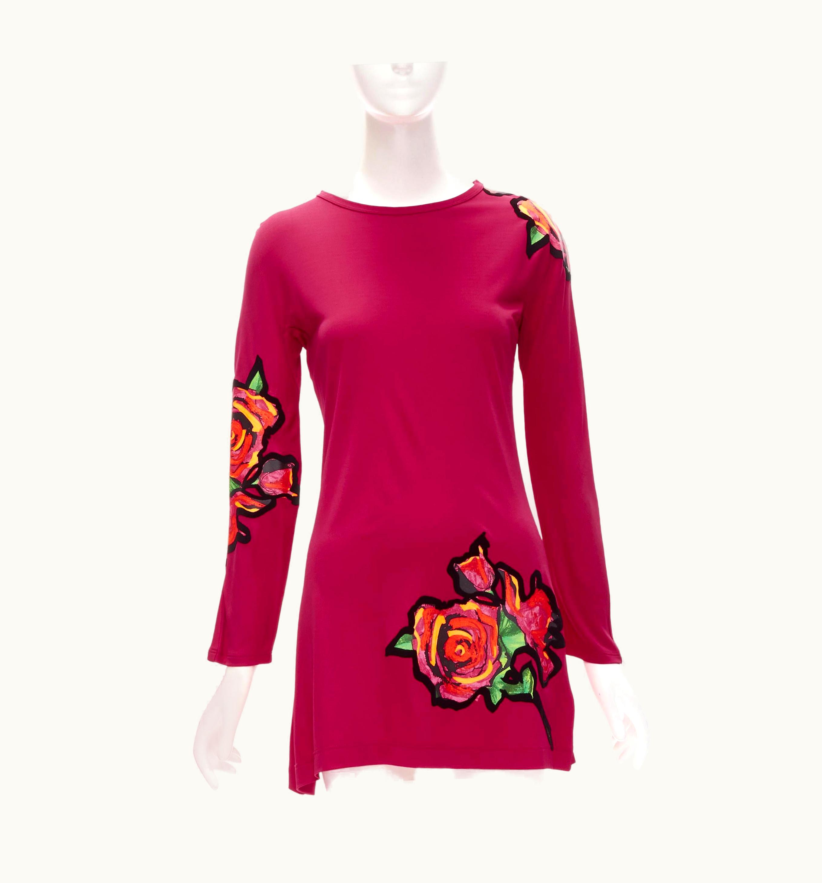 Louis Vuitton Stephen Sprouse Neon Pink Graffiti Pop Rose Mini Dress