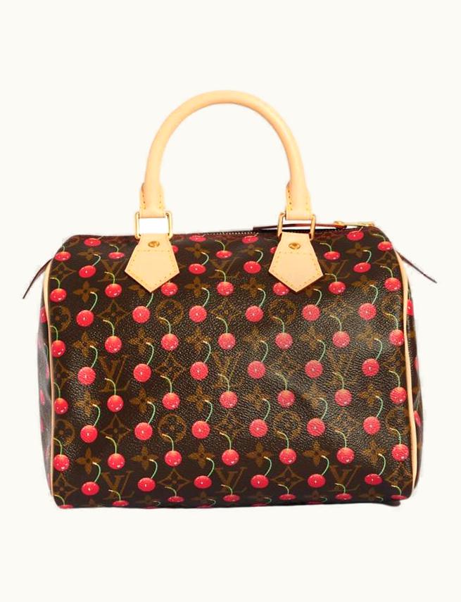 Louis Vuitton Takashi Murakami Speedy 25 In Cherry Monogram Canvas 2005