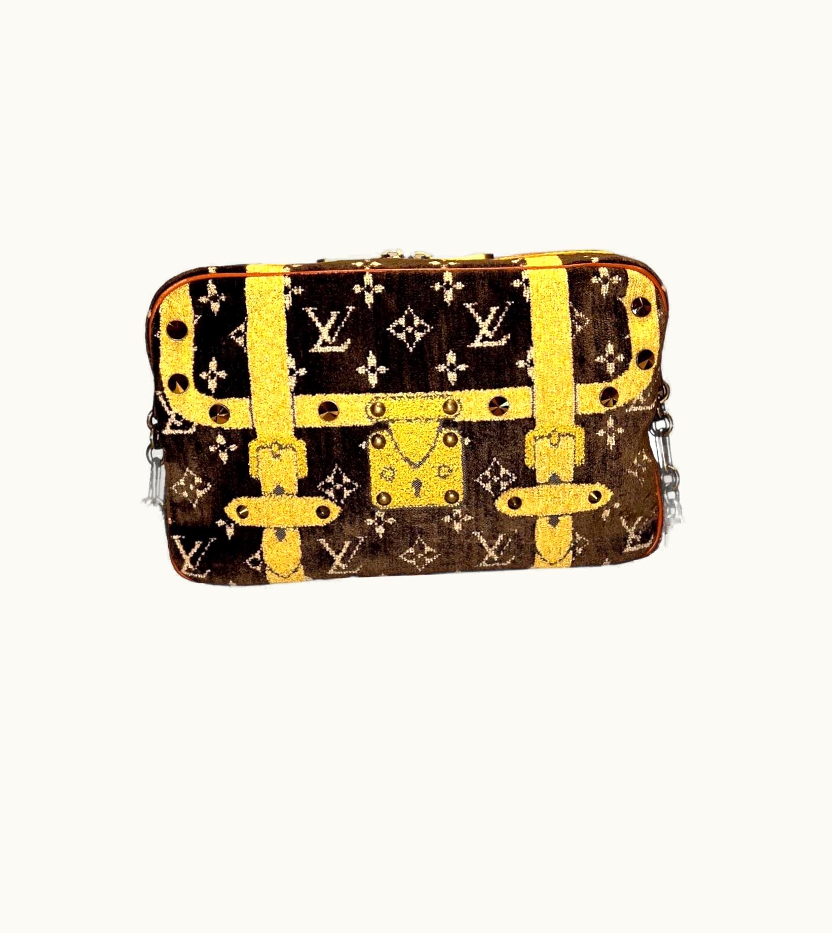 Louis Vuitton Unworn Louis Vuitton Exotic Velvet & Alligator Skin Lv Monogram Logo Evening Bag