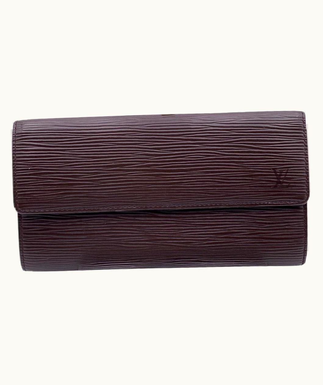 Louis Vuitton Vintage Brown Leather Sarah Continental Long Wallet
