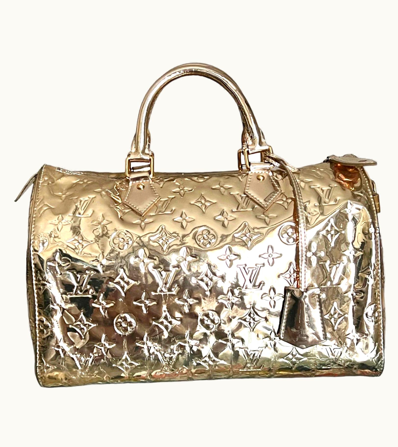 Louis Vuitton Museum Piece Louis Vuitton By Marc Jacobs 2006 Gold Monogram Miroir Speedy Bag