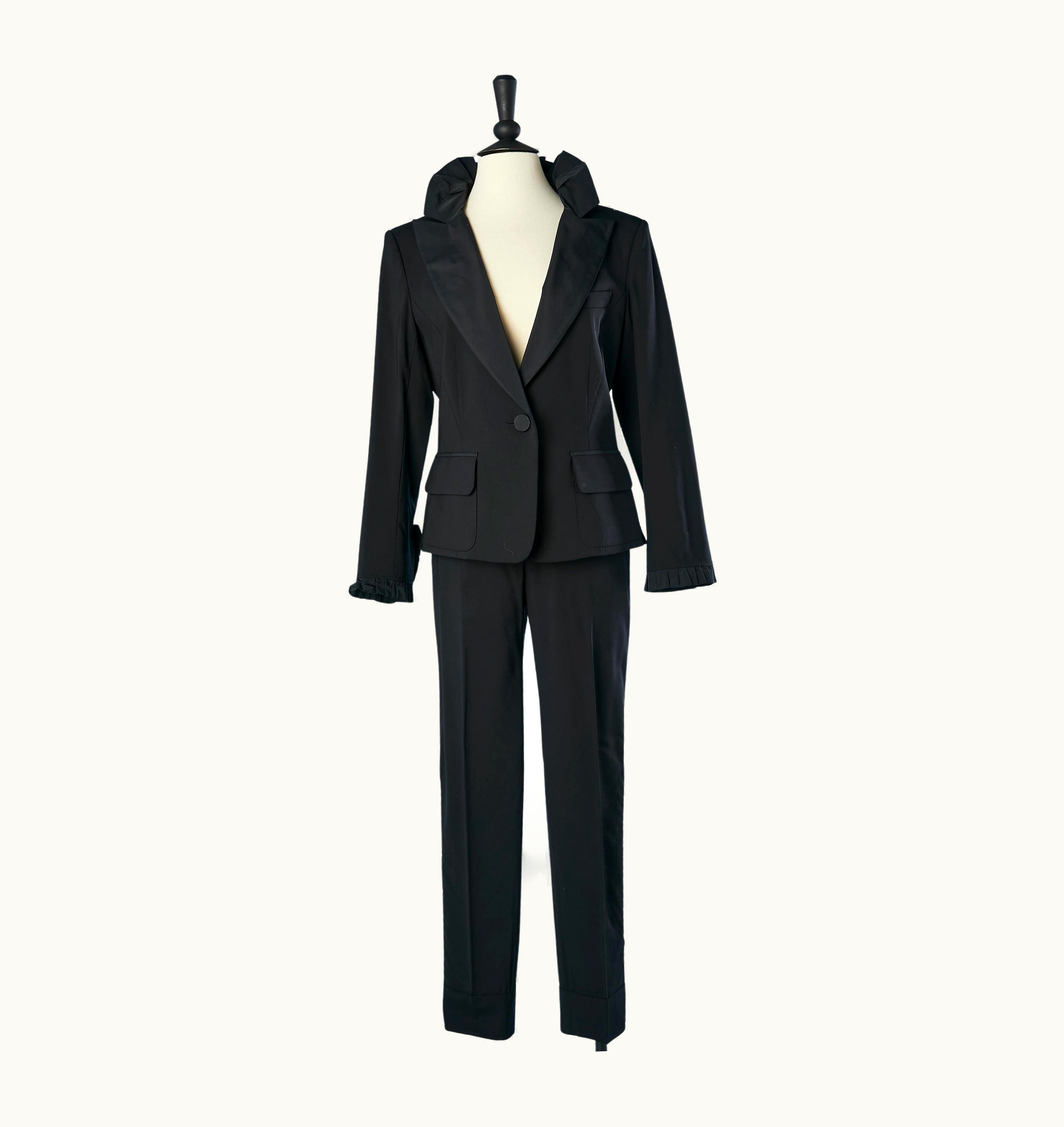 Louis Vuitton Black Single-breasted Tuxedo With Ruffle On The Cuff Louis Vuitton By Marc Jacob