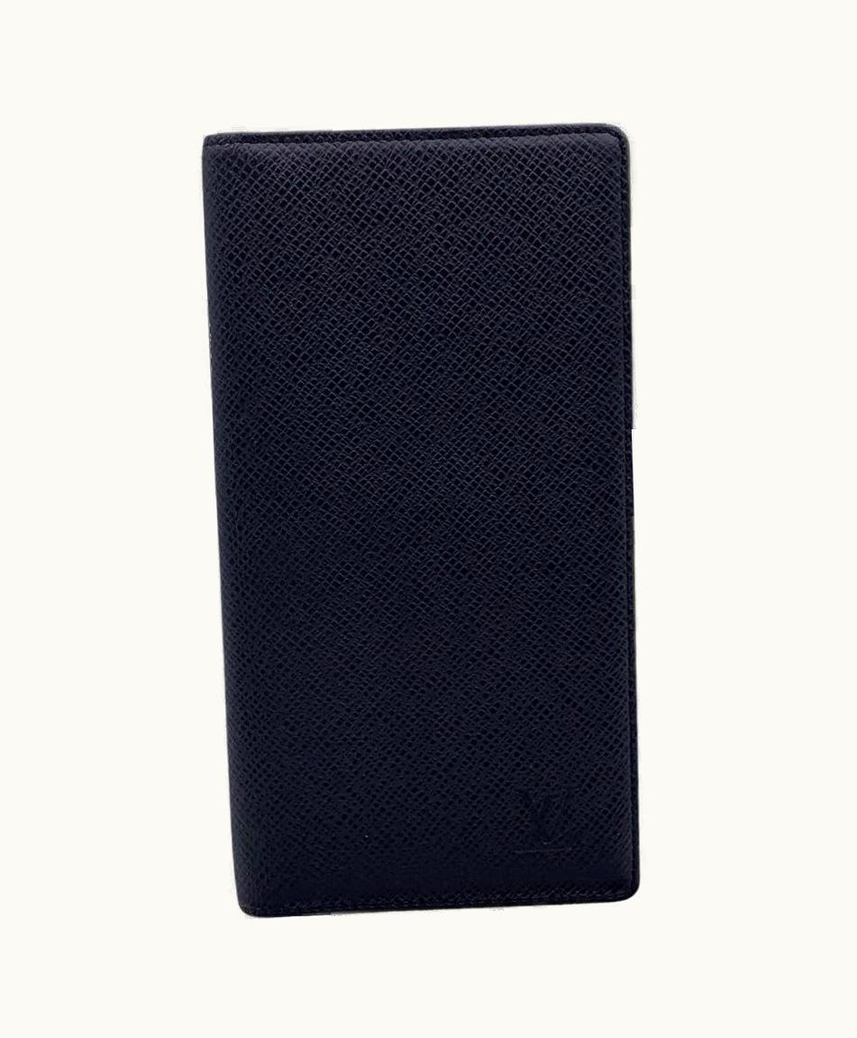 Louis Vuitton Black Taiga Leather Bifold Vertical Long Card Wallet UZ0581998