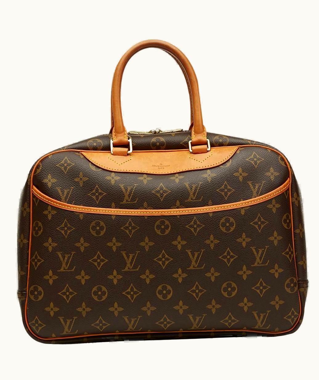 Louis Vuitton 2001 Louis Vuitton Brown Coated Monogram Canvas Deauville