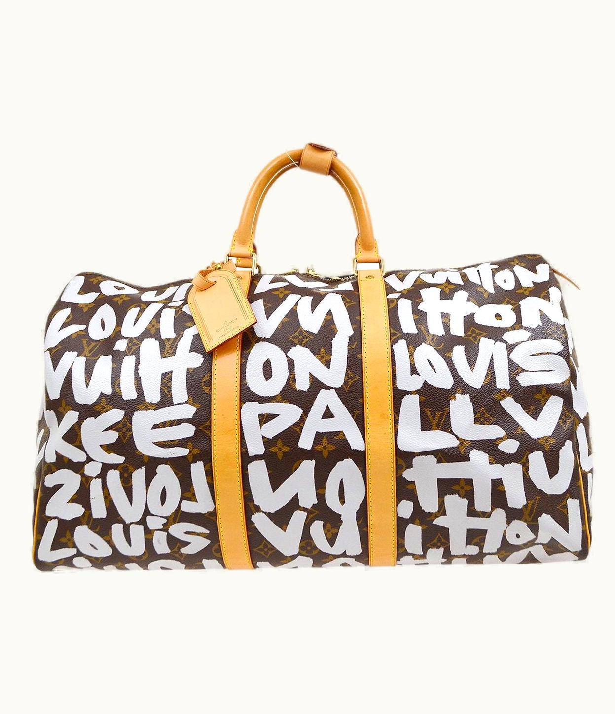Louis Vuitton Louis Vuitton Stephen Sprouse Monogram White Graffiti Keepall 50 Travel Duffle