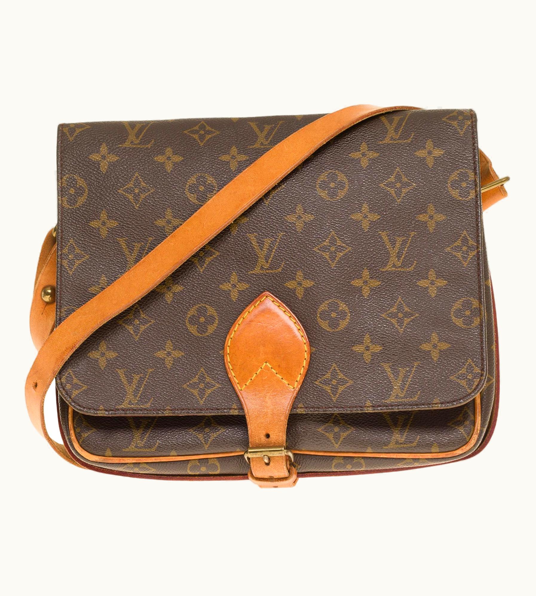 Louis Vuitton Louis Vuitton Cartouchière Gm Shoulder Bag In Brown Canvas And Brown Leather