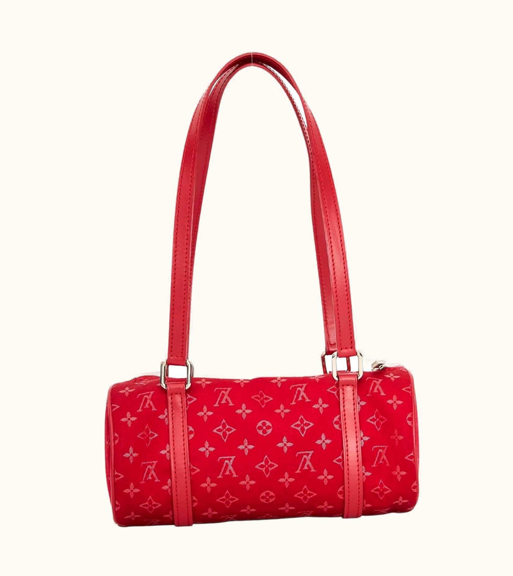 Louis Vuitton Louis Vuitton Red Satin Mono Papillon Bag (2002)