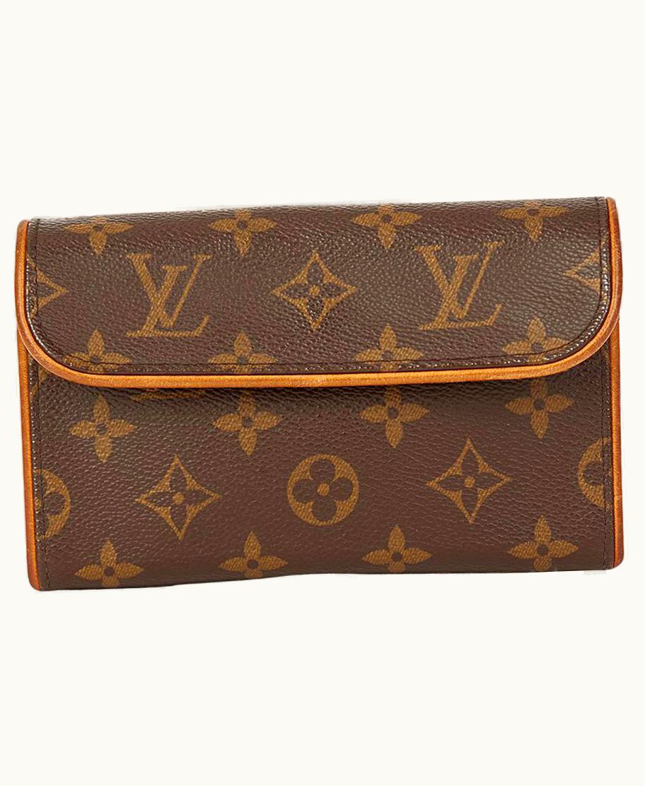 Louis Vuitton 2004 Louis Vuitton Brown Coated Canvas Pochette Florentine