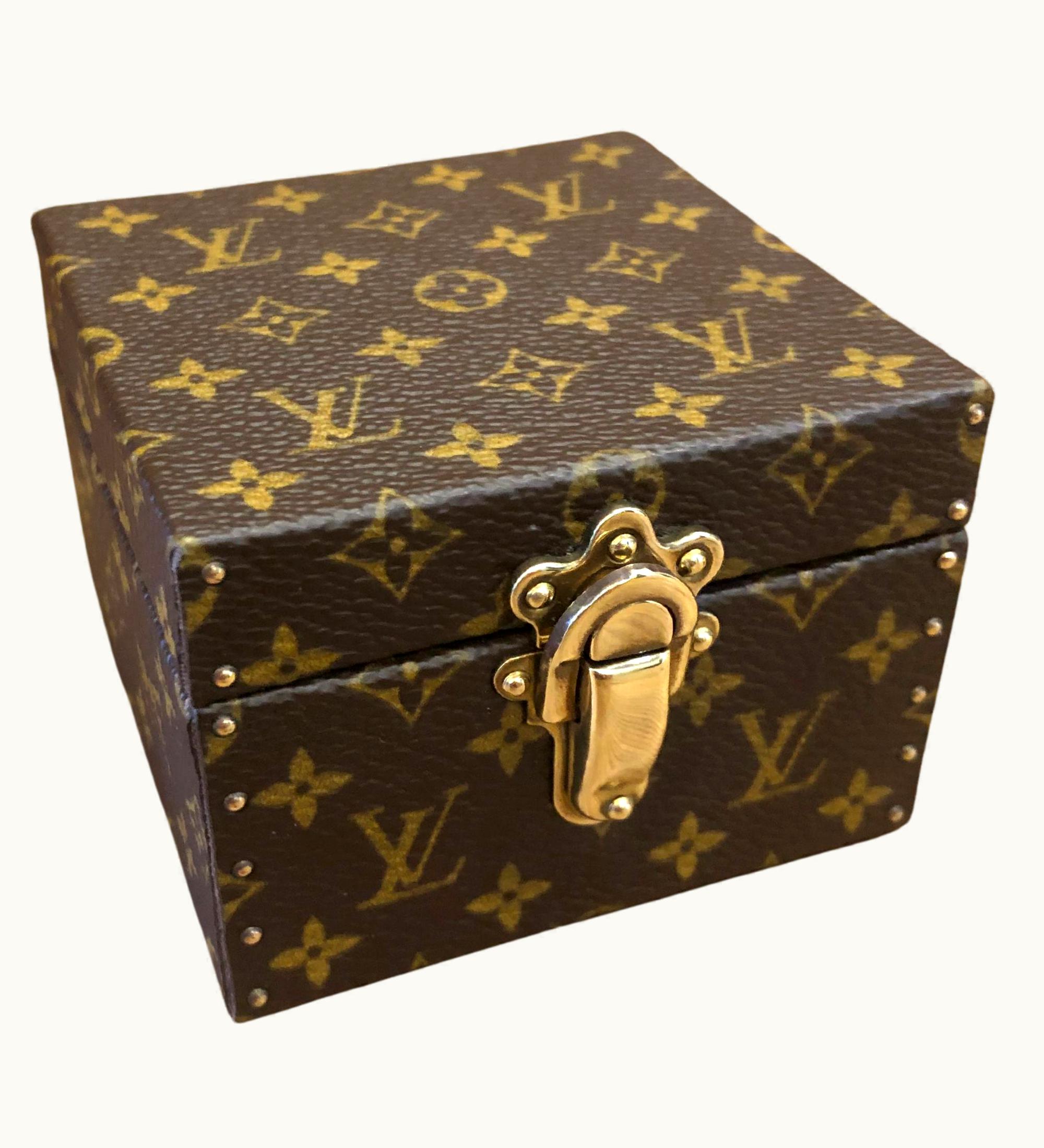 Louis Vuitton 2004 Louis Vuitton Monogram Canvas Mini Jewelry Trunk Case Box