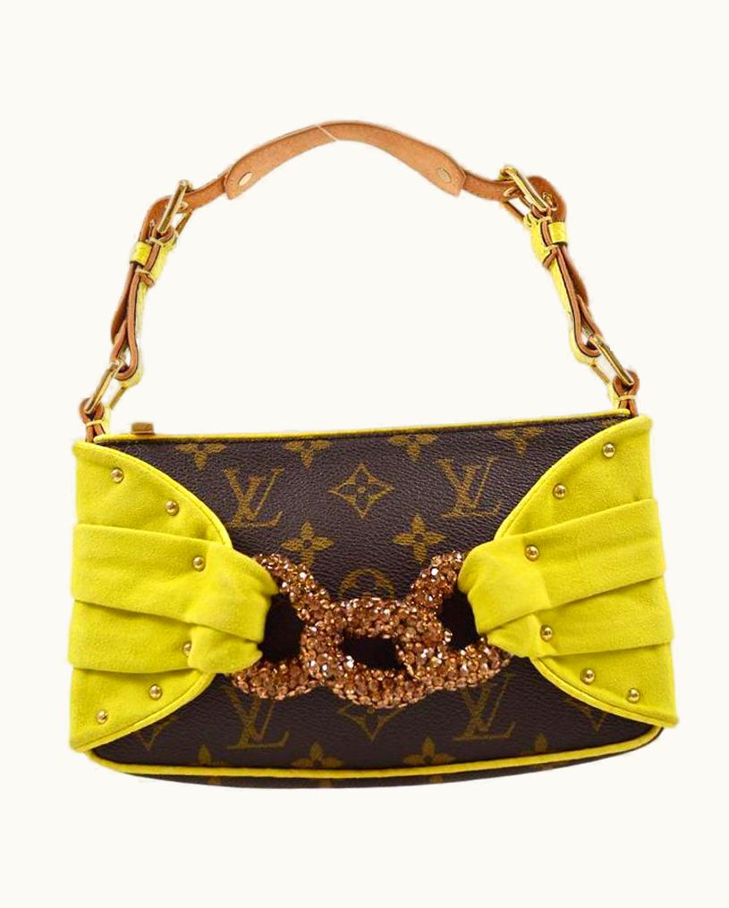 Louis Vuitton Louis Vuitton Monogram Green Suede Les Extraordinaires Evening Shoulder Bag