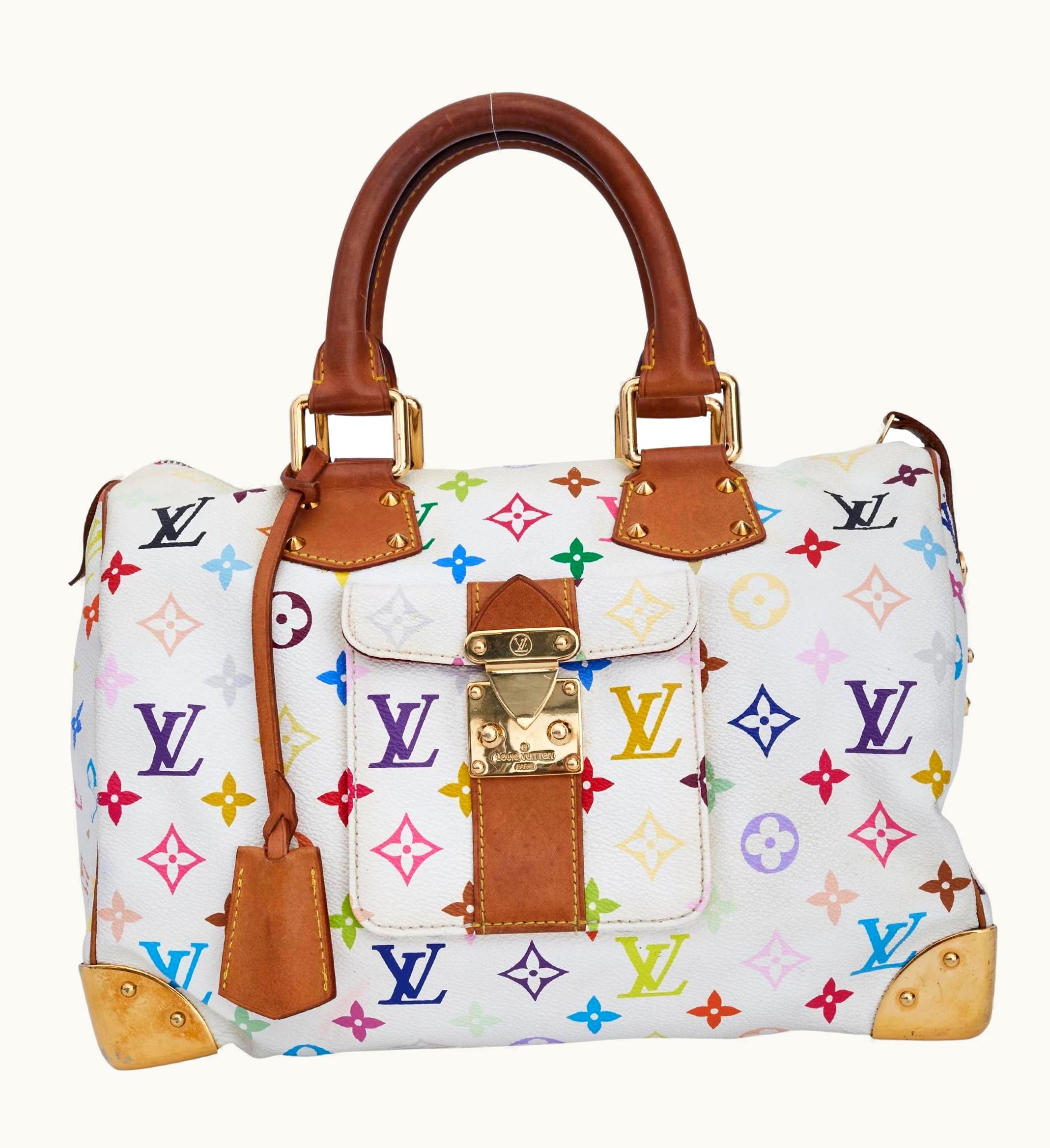 Louis Vuitton Louis Vuitton Murakami White Multicolor Monogram Speedy 30 (2005) UZ0582138