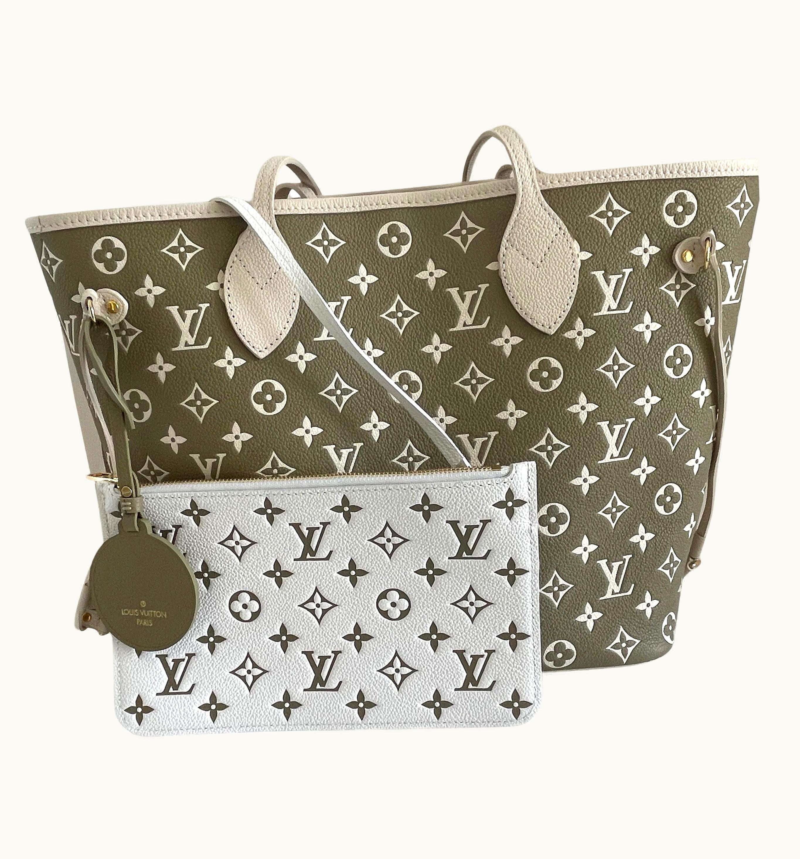 Louis Vuitton Louis Vuitton Neverfull mm Kaki Beige Monogram Empreinte Bag Soldout At Lv