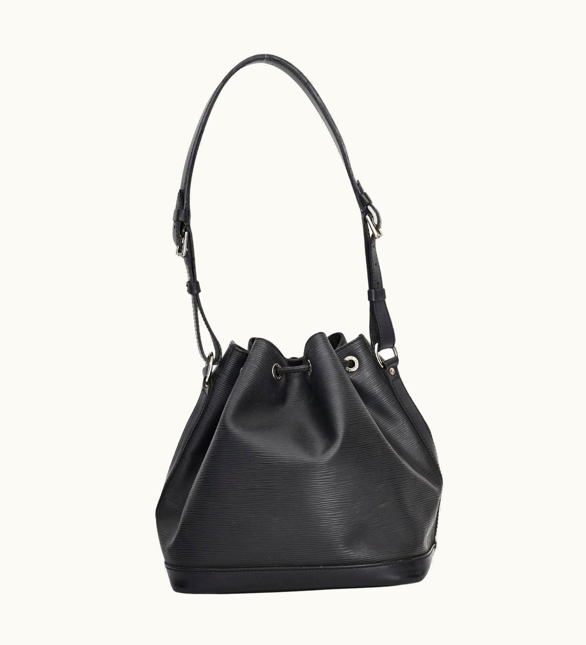 Louis Vuitton Louis Vuitton Black Epi Leather Noe Bucket Bag (2007)