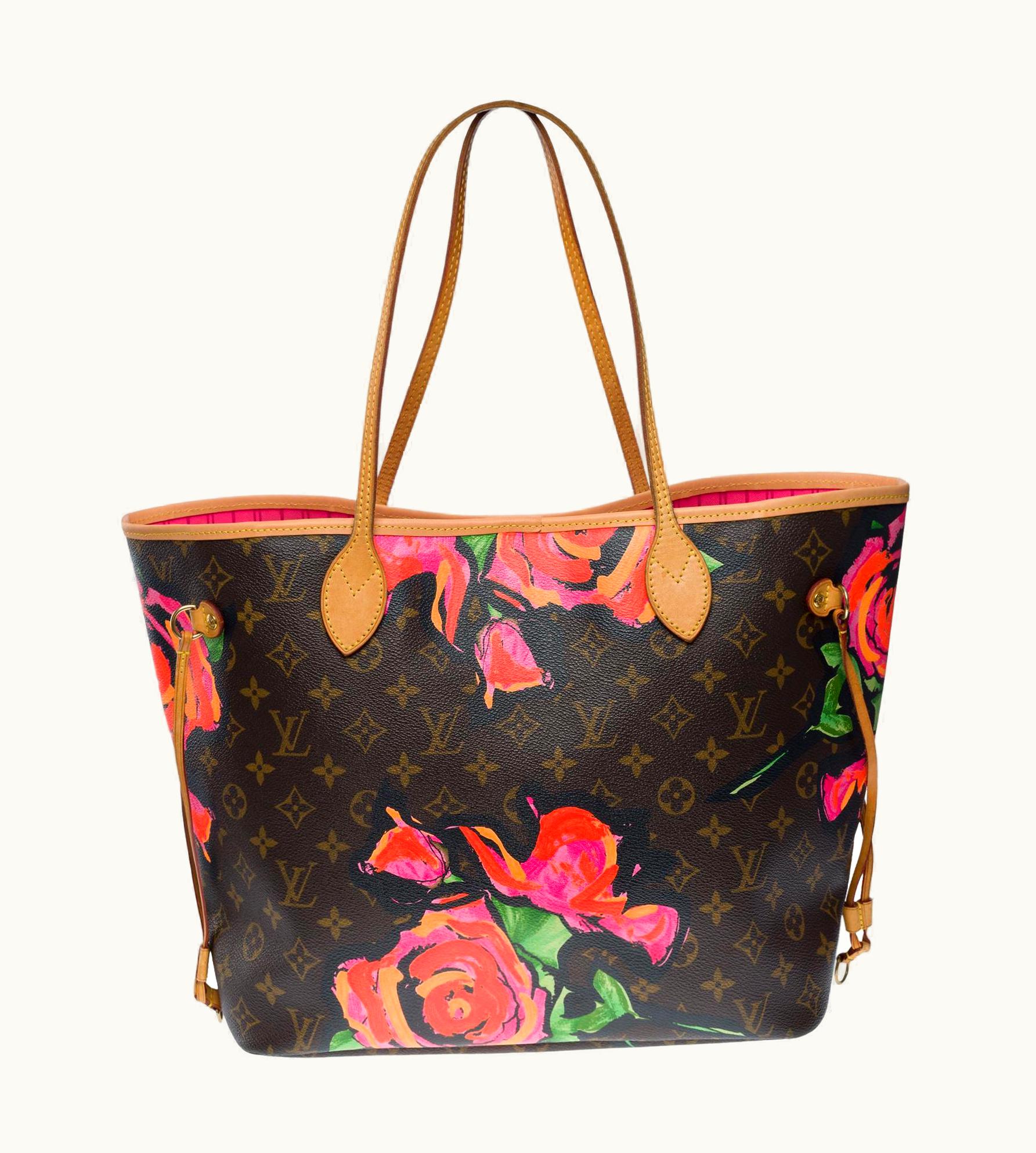Louis Vuitton Louis Vuitton Neverfull Limited Edition Roses By Stephen Sprouse In Brown Canvas