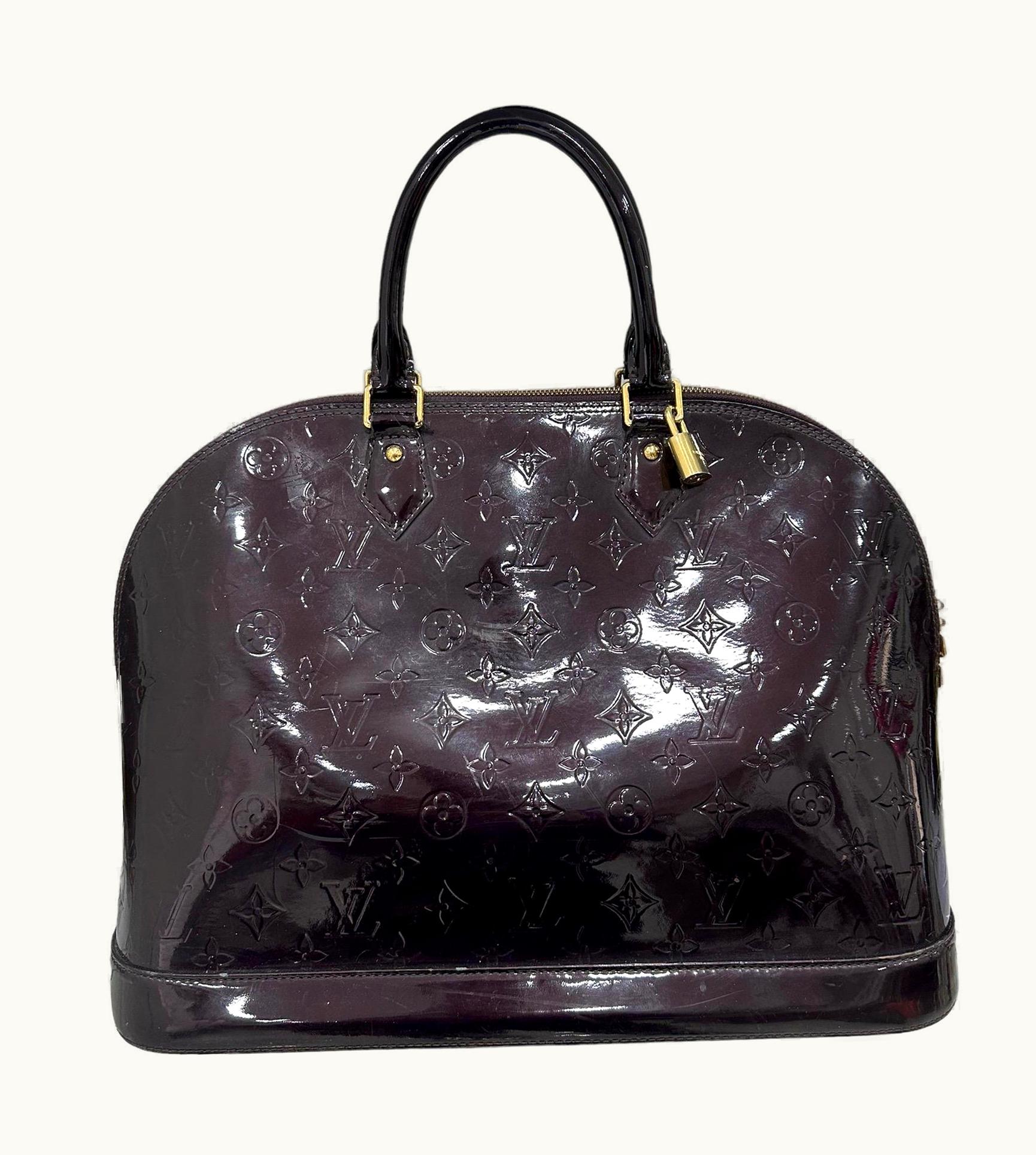 Louis Vuitton Louis Vuitton Alma Gm Patent Leather Bordeaux Top Handle Bag
