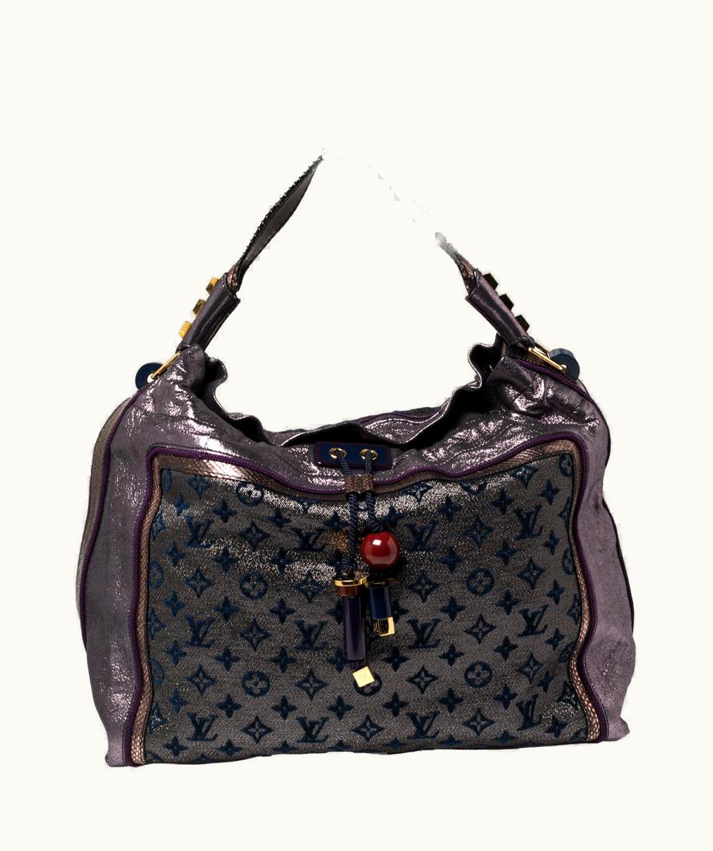 Louis Vuitton Louis Vuitton Purple Monogram Lurex Limited Edition Bluebird Bag UZ0582231