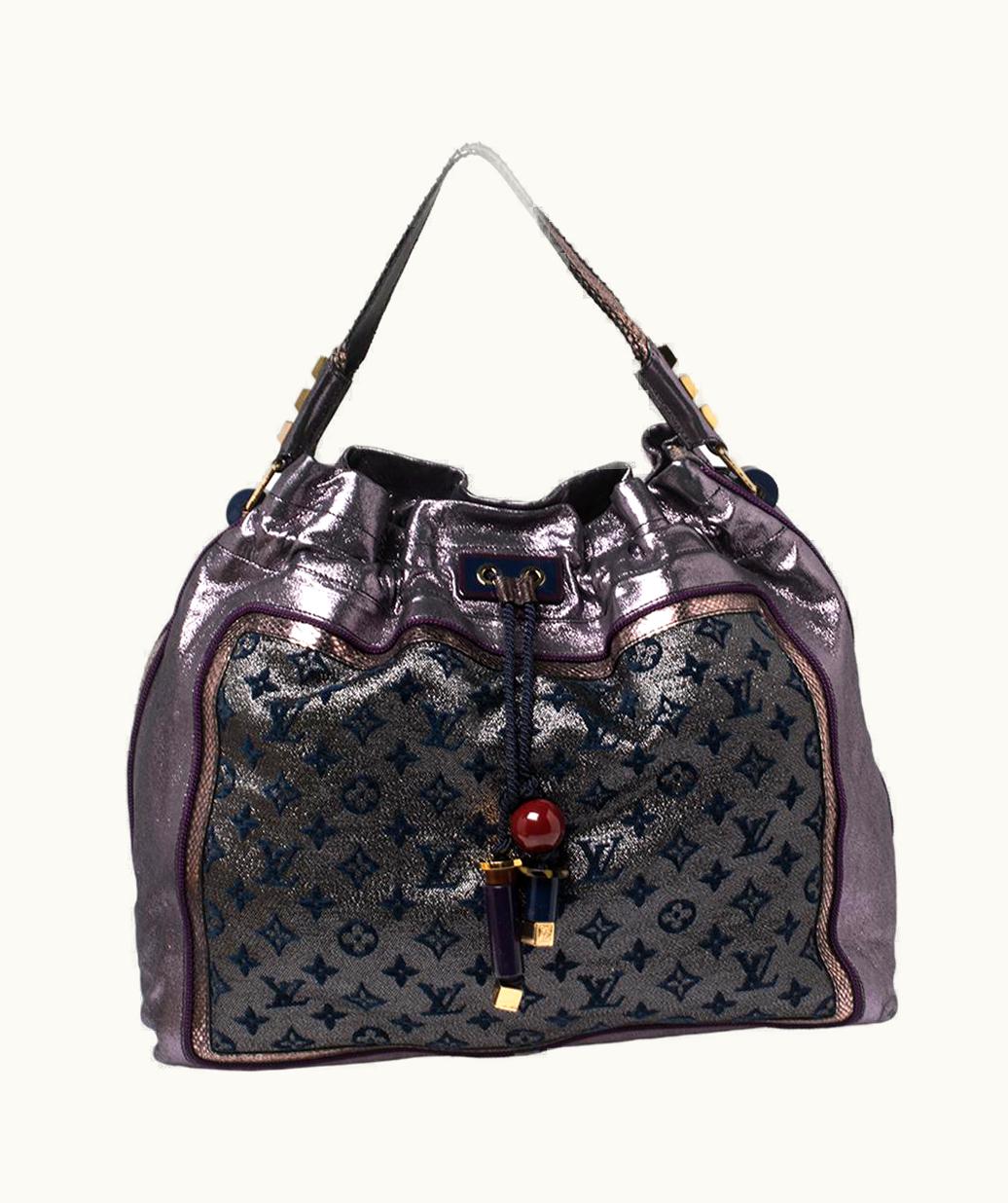 Louis Vuitton Louis Vuitton Purple Monogram Lurex Limited Edition Bluebird Bag UZ0582232