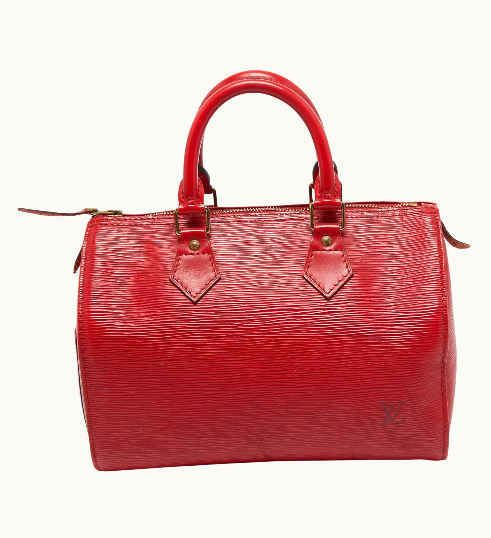 Louis Vuitton Louis Vuitton Red Epi Leather Speedy 25 Bag