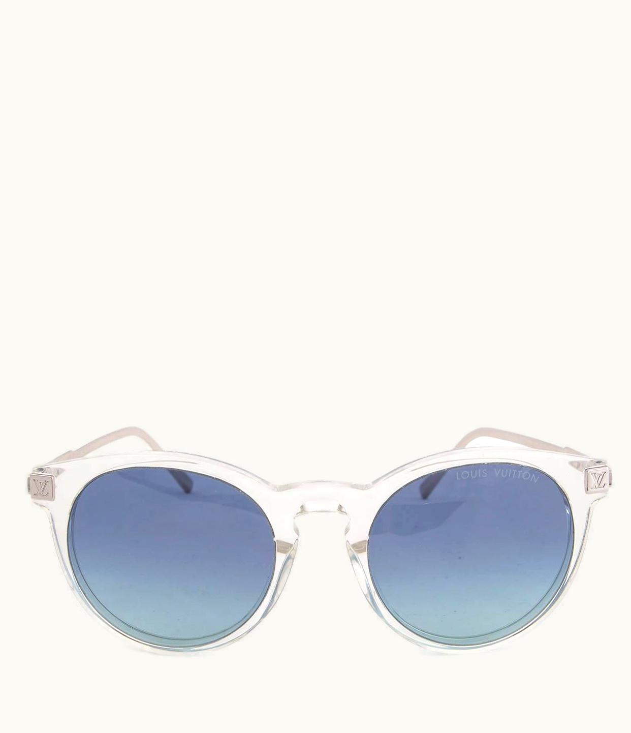 Louis Vuitton Louis Vuitton Transparent Clear & Blue Rise Round Sunglasses Z1670w
