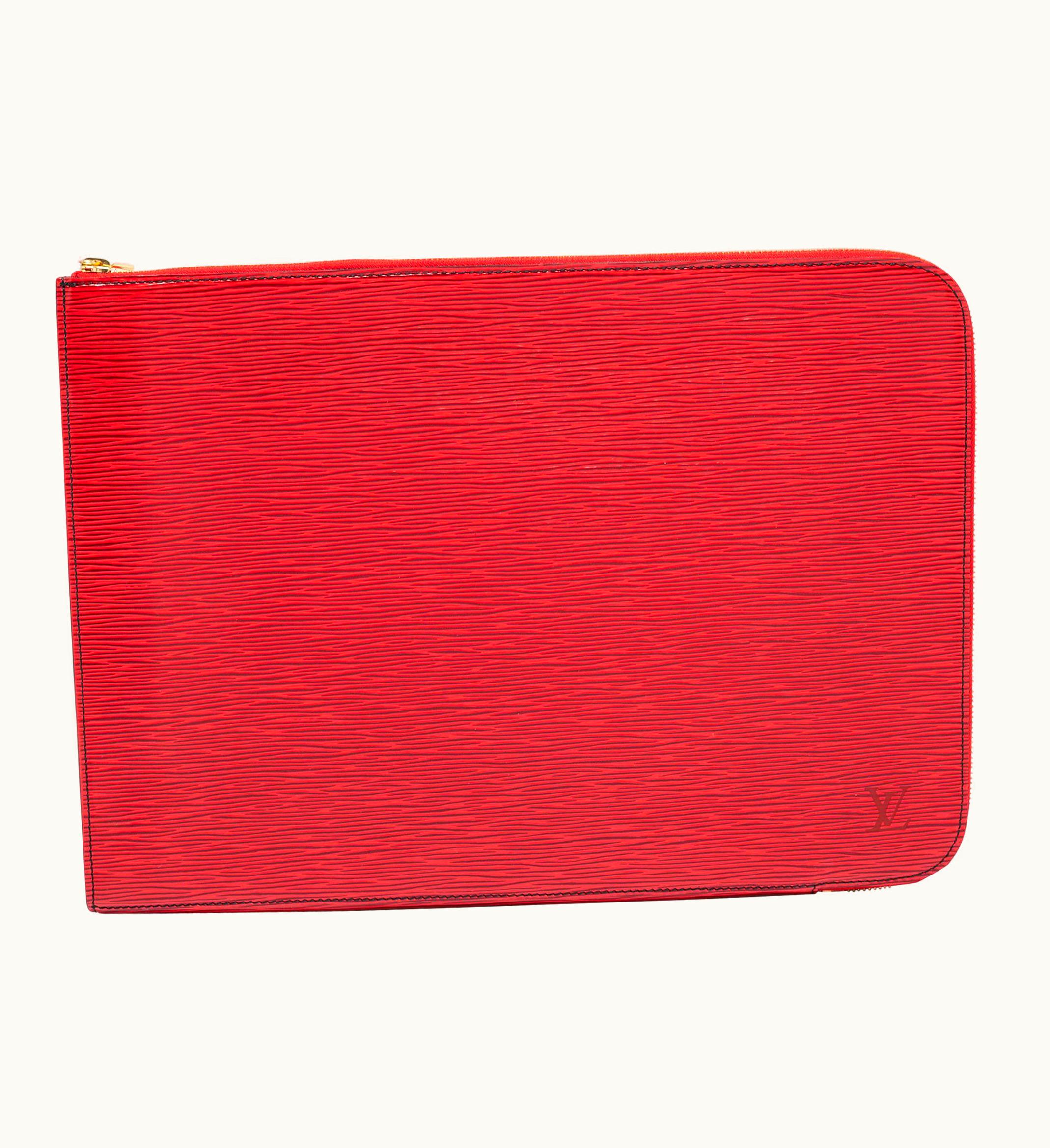 Louis Vuitton Louis Vuitton Red Epi Leather Poche Documents Portfolio Case UZ0582305