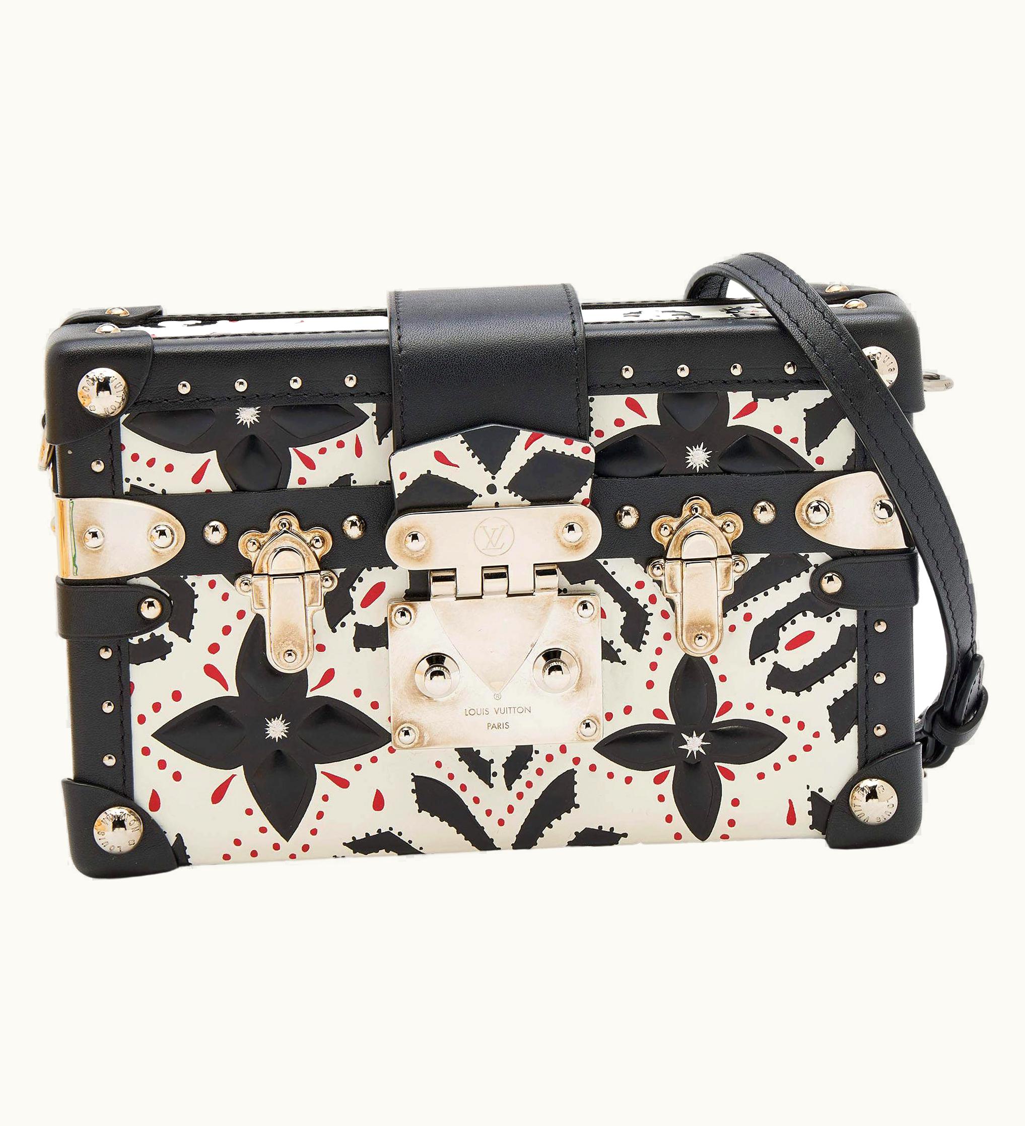 Louis Vuitton Louis Vuitton Multicolor Graphic Print Leather Petite Malle Bag