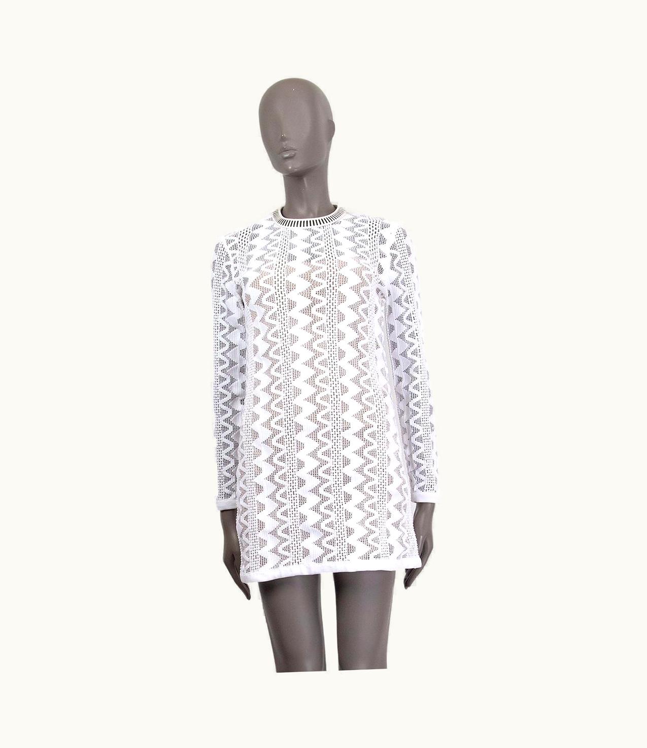 Louis Vuitton Louis Vuitton White Long Sleeve Knit Mini Dress