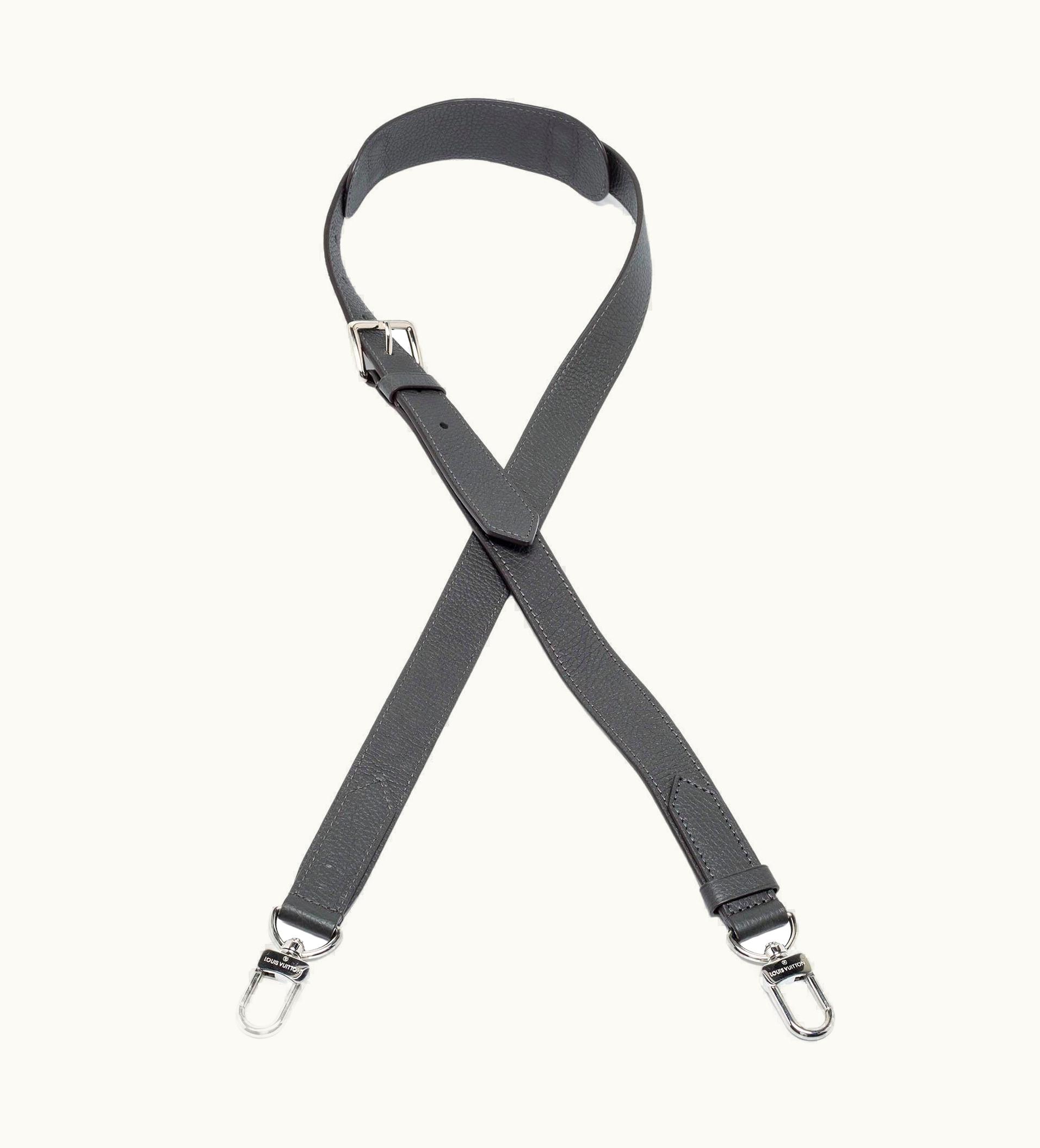 Louis Vuitton Louis Vuitton Dark Grey Leather Adjustable Shoulder Bag Strap UZ0582323