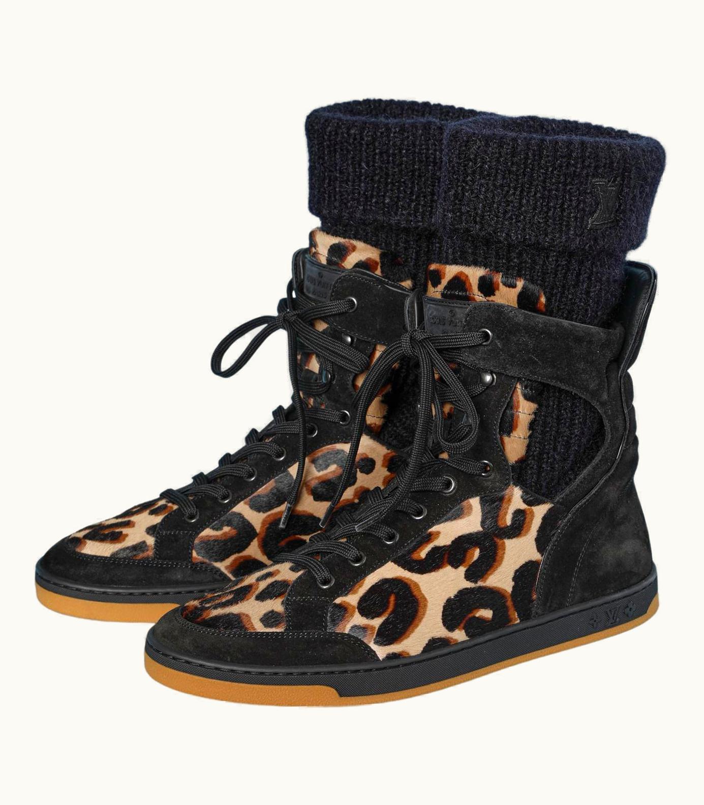 Louis Vuitton Futurist Sneakers Boots With Wool Gaiters Louis Vuitton
