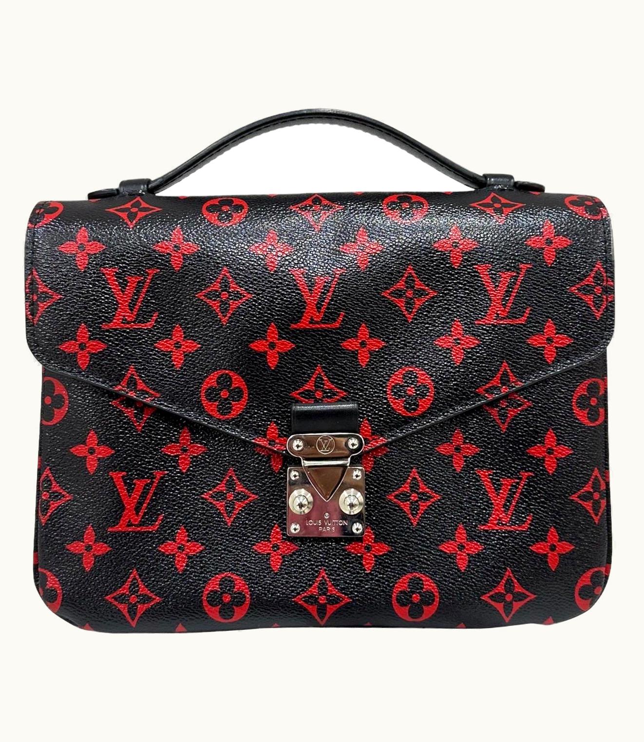 Louis Vuitton Louis Vuitton Metis Infrarouge Monogram Black And Rouge Leather