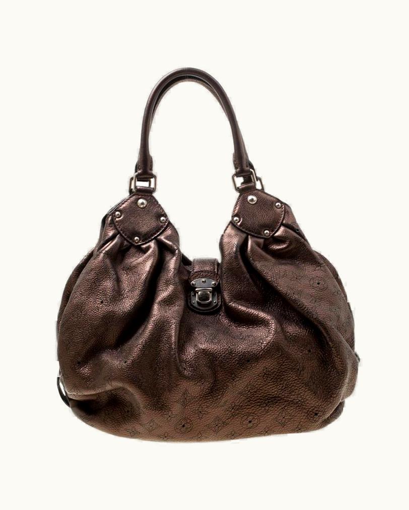 Louis Vuitton Louis Vuitton Metallic Mordore Monogram Mahina Leather Large Hobo