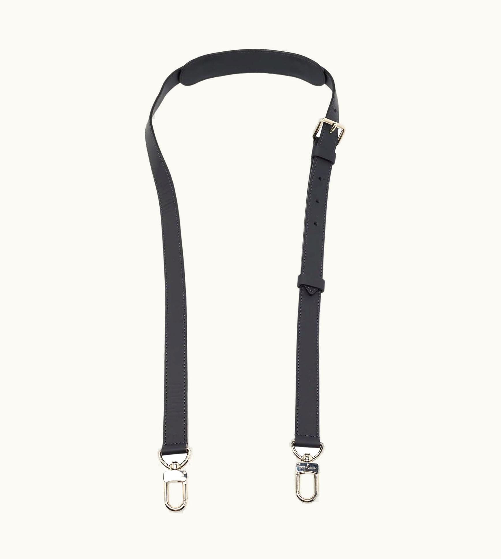 Louis Vuitton Louis Vuitton Dark Grey Leather Adjustable Shoulder Bag Strap UZ0582350